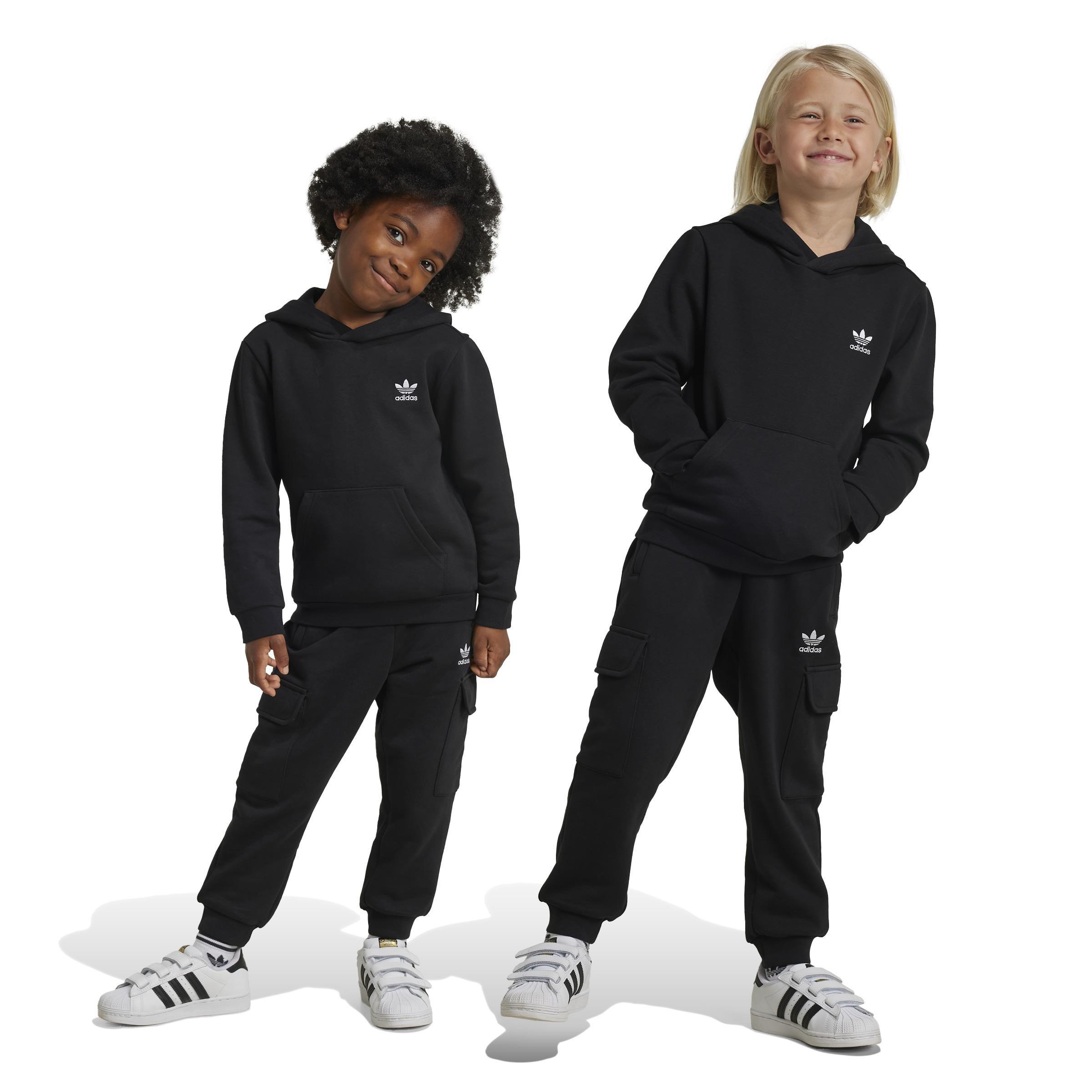 Unisex Kids 1/2 Zip Hoodie Cargo Set, Black, A901_ONE, large image number 6