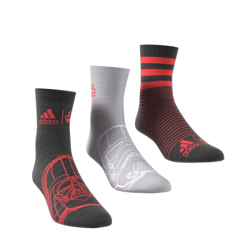Unisex Kids adidas Star Wars 3 Pairs Per Pack Sock, Black, , large image number 1