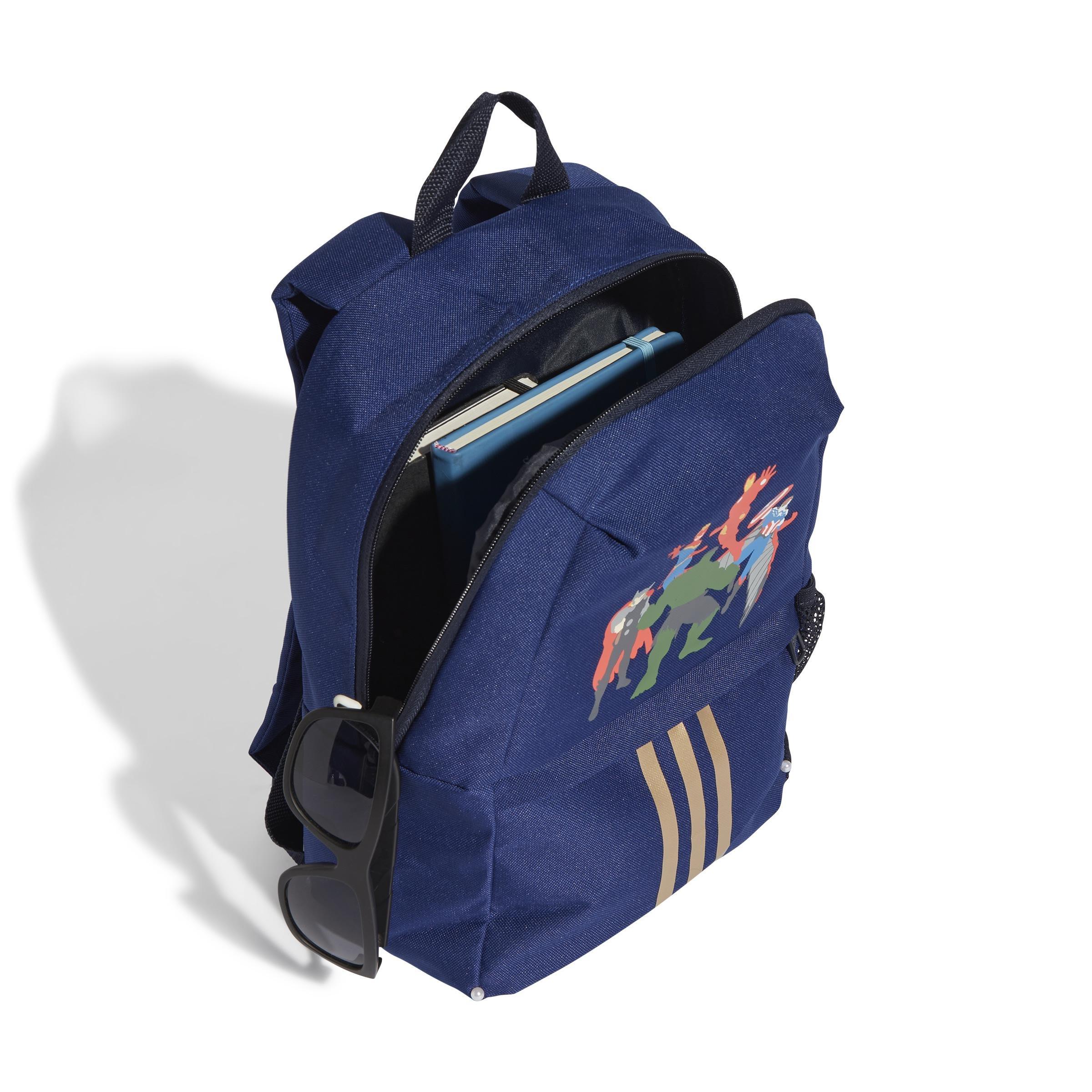 Unisex Kids adidas Marvel Avengers Backpack, Blue, A901_ONE, large image number 0