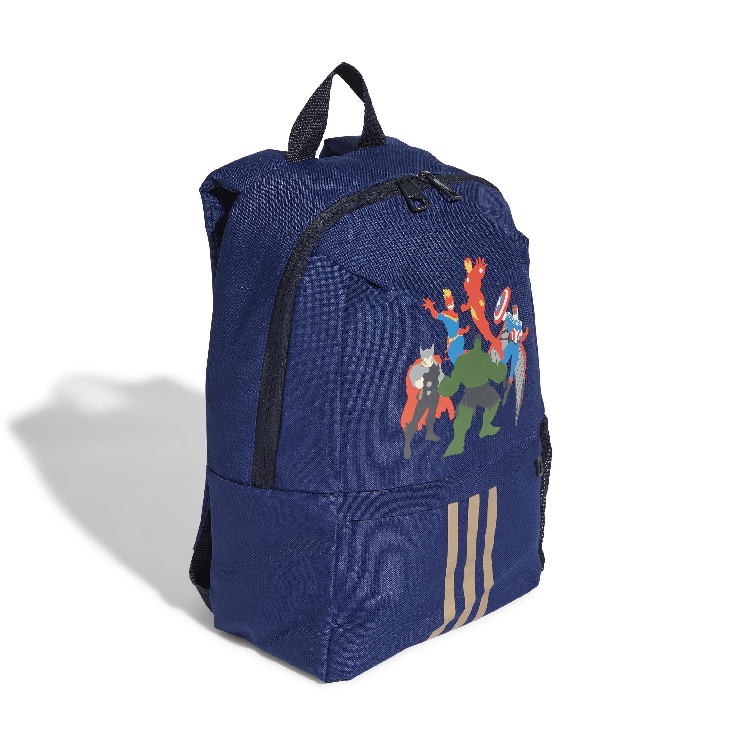 Unisex Kids adidas Marvel Avengers Backpack, Blue, A901_ONE, large image number 2