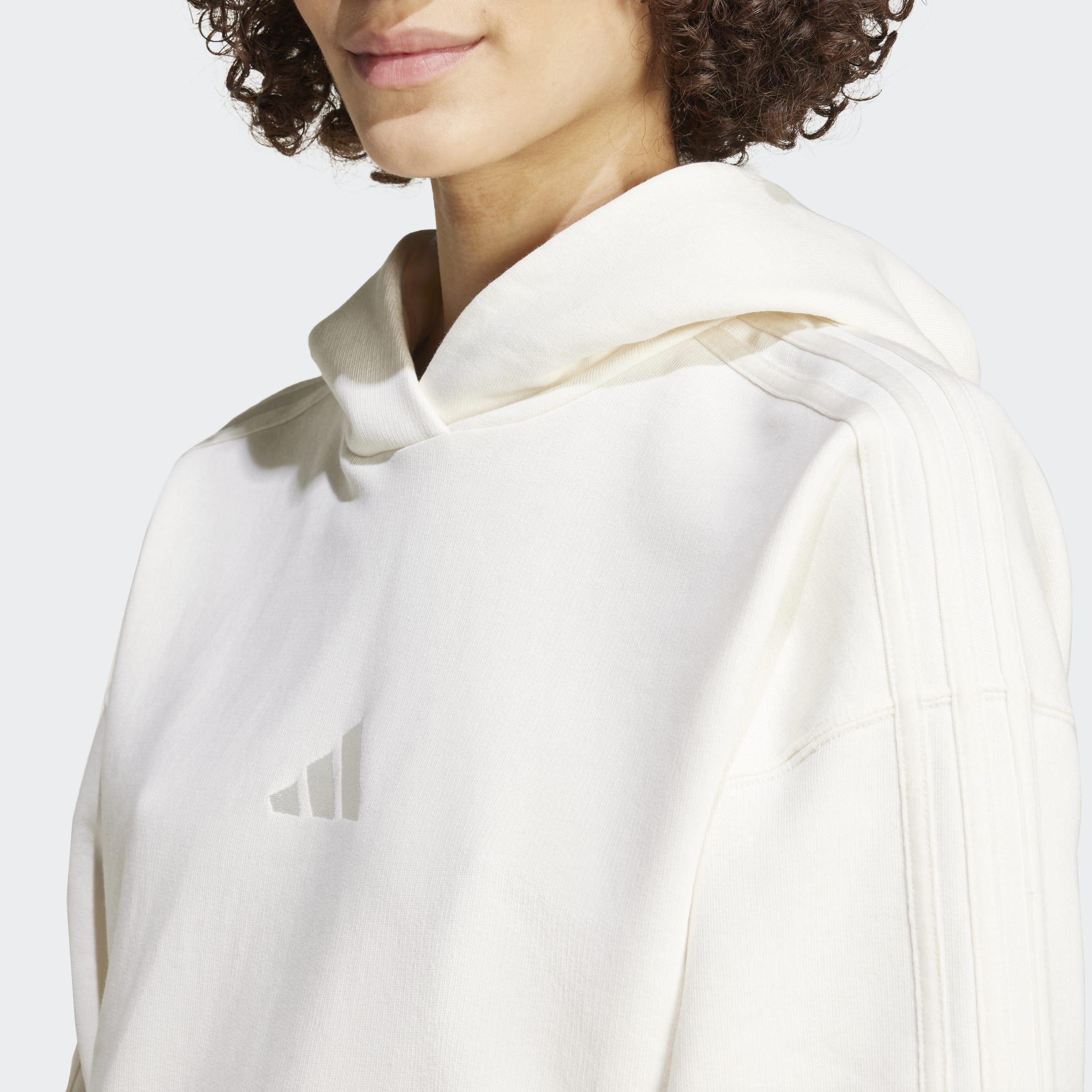 ALL SZN French Terry 3-Stripes Hoodie, White, A901_ONE, large image number 4