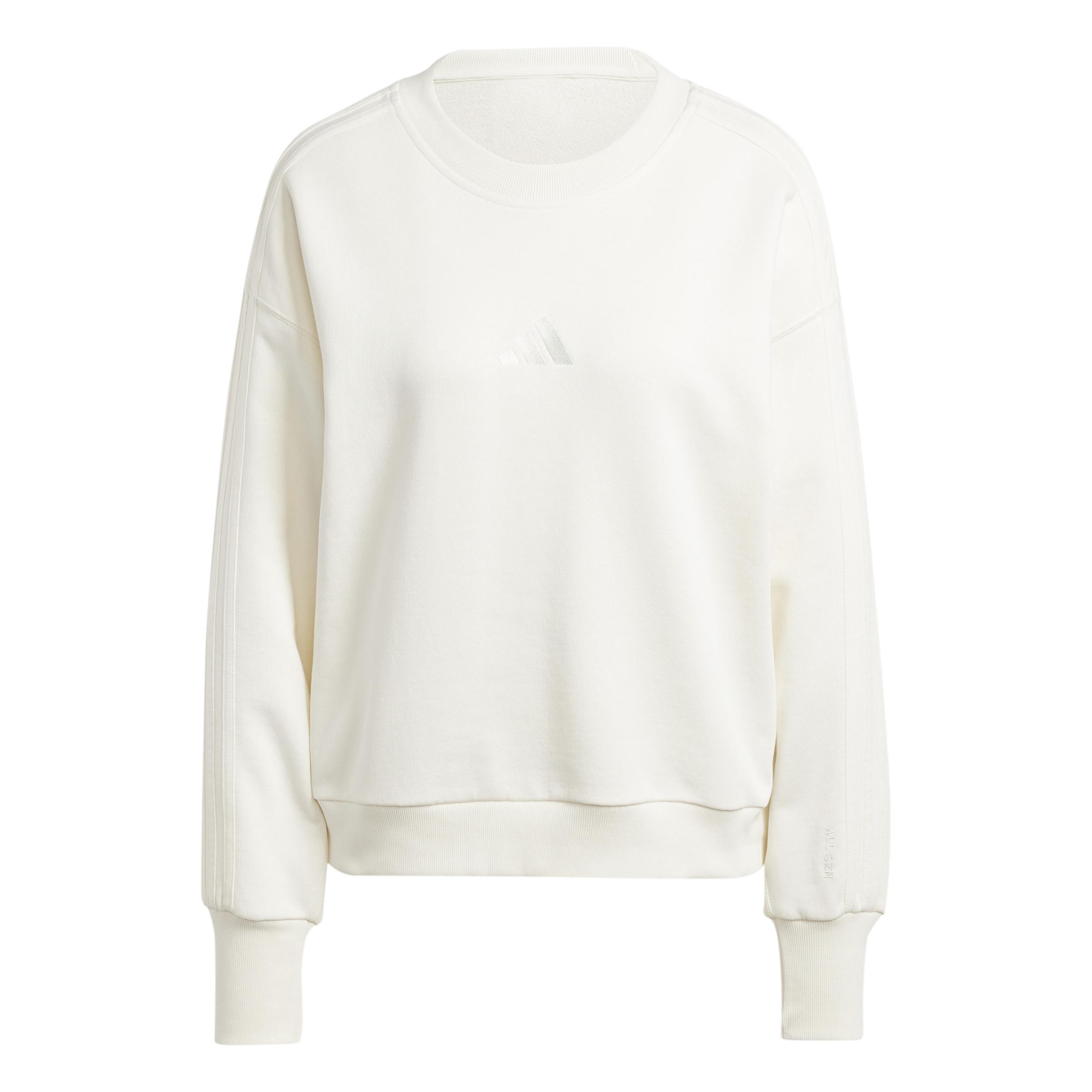 ALL SZN French Terry 3-Stripes Loose Sweatshirt, White, A901_ONE, large image number 0