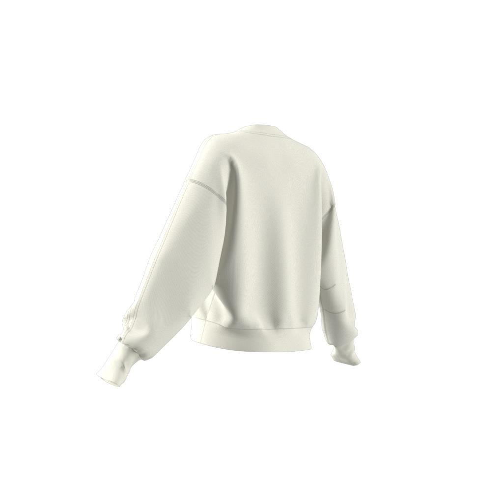 ALL SZN French Terry 3-Stripes Loose Sweatshirt, White, A901_ONE, large image number 7