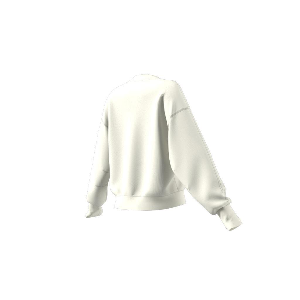 ALL SZN French Terry 3-Stripes Loose Sweatshirt, White, A901_ONE, large image number 8