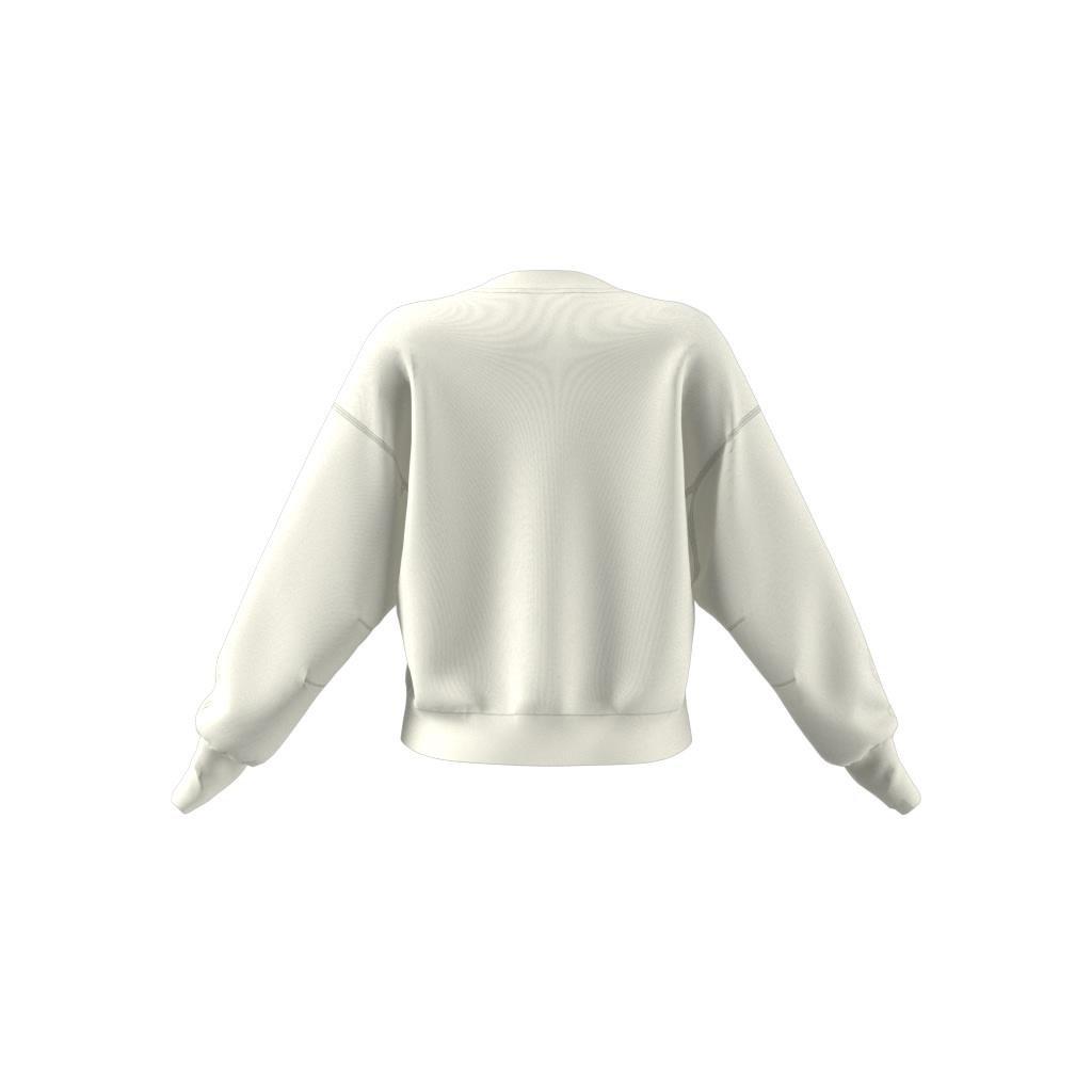 ALL SZN French Terry 3-Stripes Loose Sweatshirt, White, A901_ONE, large image number 9