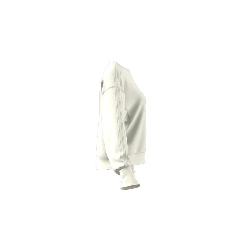 ALL SZN French Terry 3-Stripes Loose Sweatshirt, White, A901_ONE, large image number 10