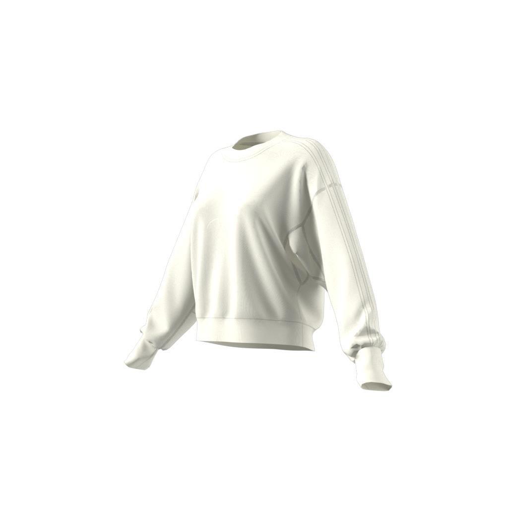 ALL SZN French Terry 3-Stripes Loose Sweatshirt, White, A901_ONE, large image number 12
