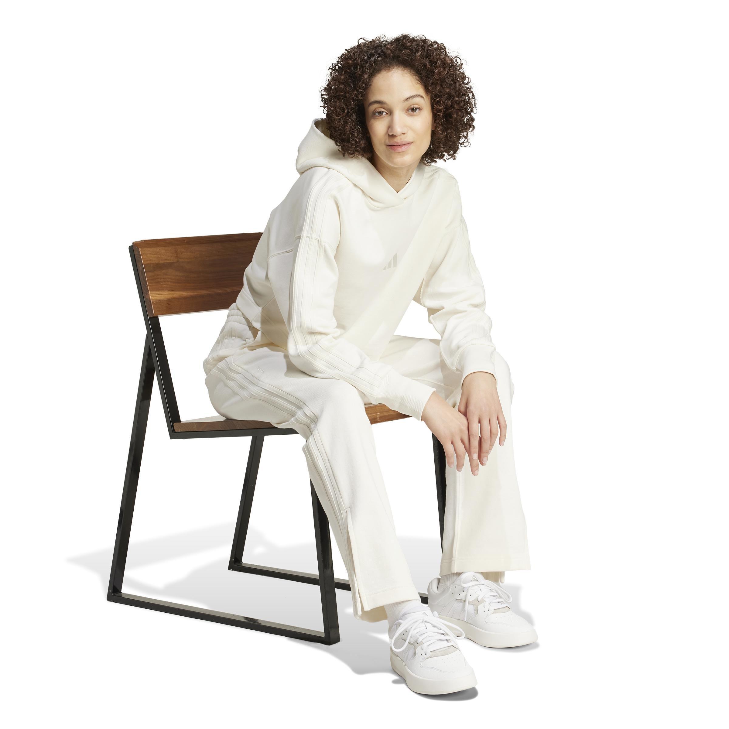 ALL SZN French Terry 3-Stripes Straight Leg Joggers, White, , large image number 6