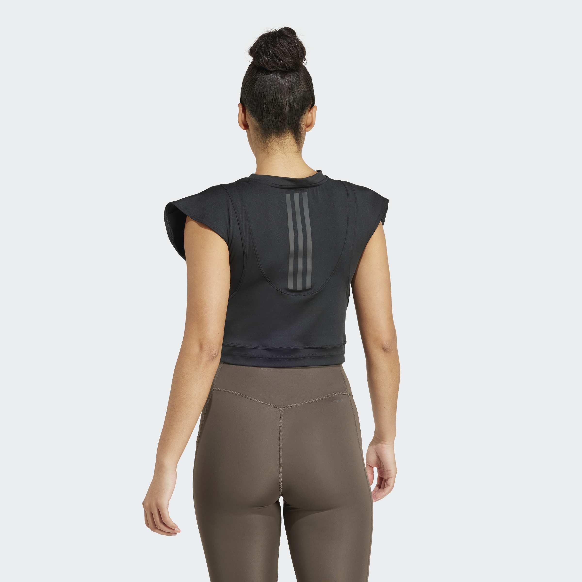 Power Boxy French Terry 3-Stripes Tank Top, Black, A901_ONE, large image number 0