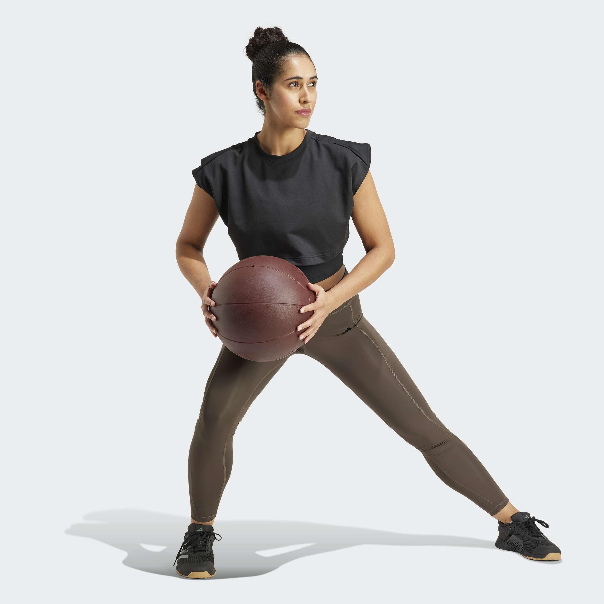 Power Boxy French Terry 3-Stripes Tank Top, Black