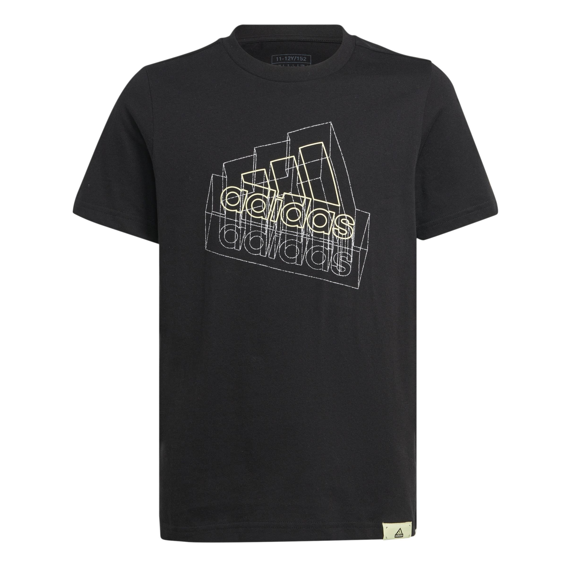 Unisex Kids Tech Table Graphic T-Shirt, Black, A901_ONE, large image number 1