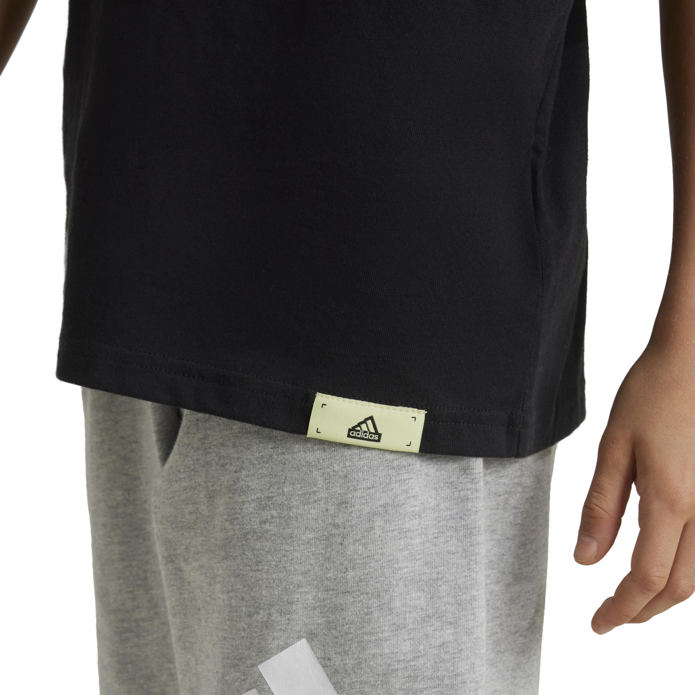 Unisex Kids Tech Table Graphic T-Shirt, Black, A901_ONE, large image number 4