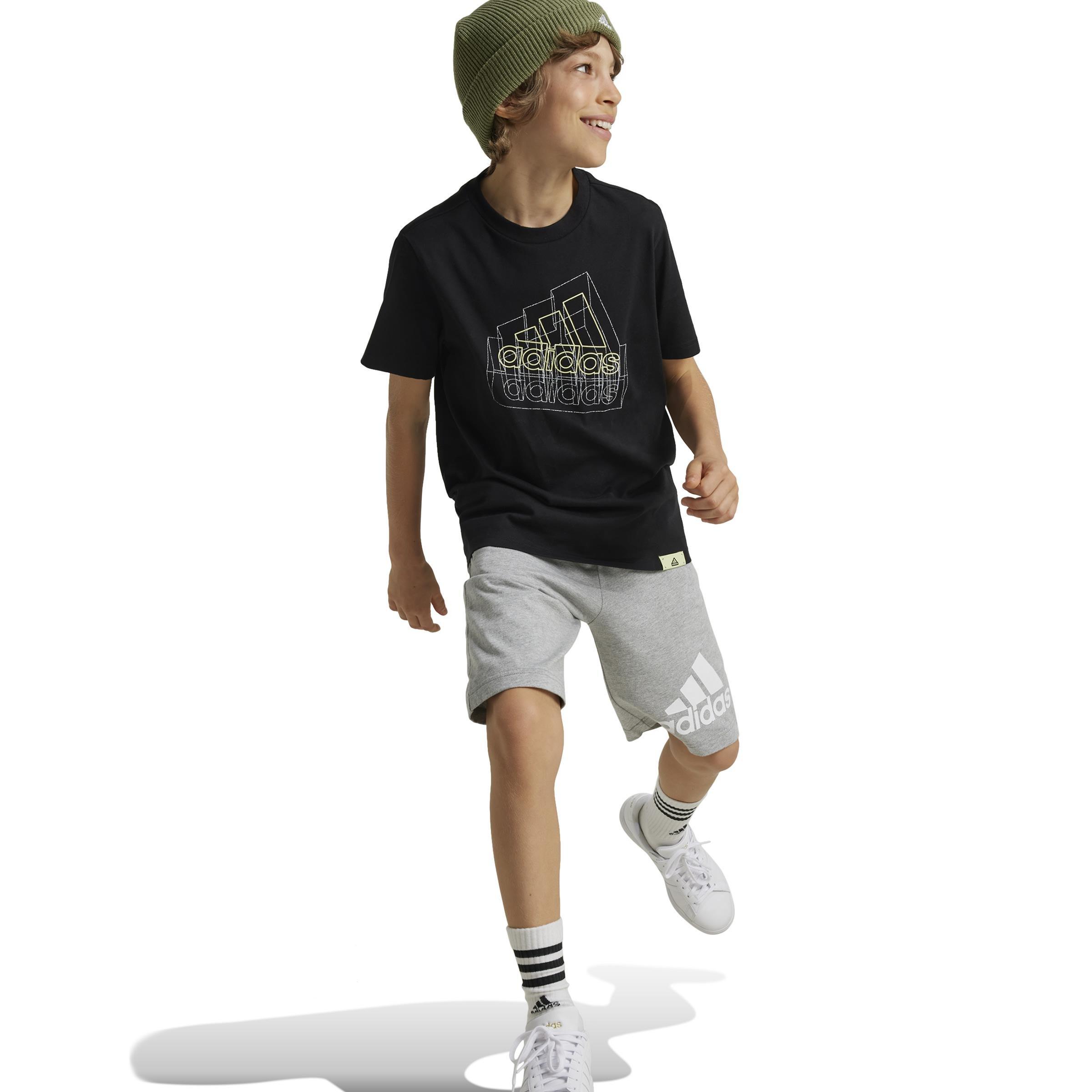 Unisex Kids Tech Table Graphic T-Shirt, Black, A901_ONE, large image number 6