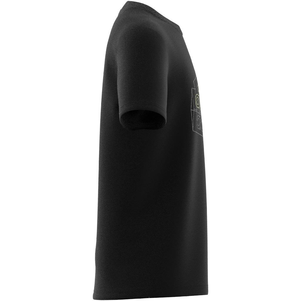 Unisex Kids Tech Table Graphic T-Shirt, Black, A901_ONE, large image number 7