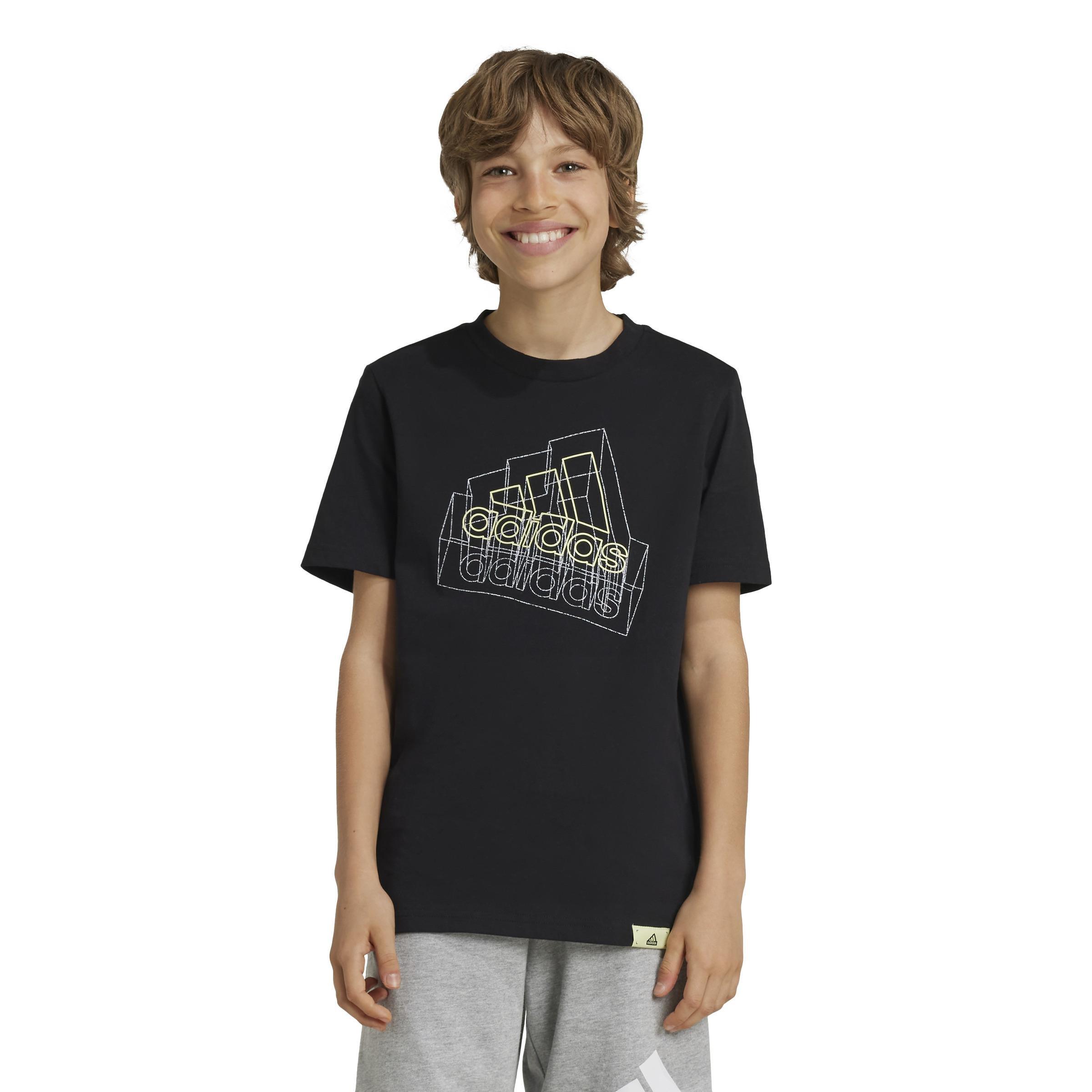 Unisex Kids Tech Table Graphic T-Shirt, Black, A901_ONE, large image number 11