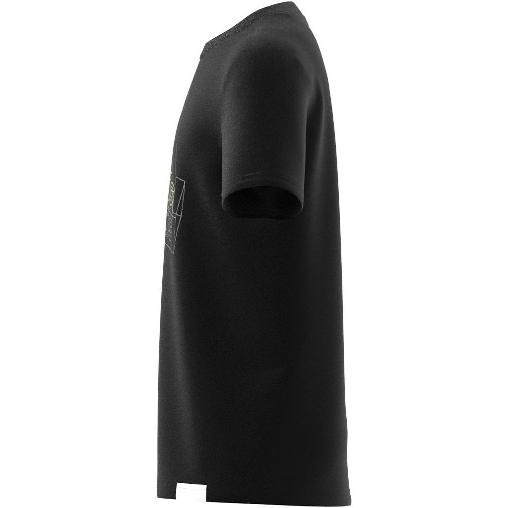 Unisex Kids Tech Table Graphic T-Shirt, Black, A901_ONE, large image number 12