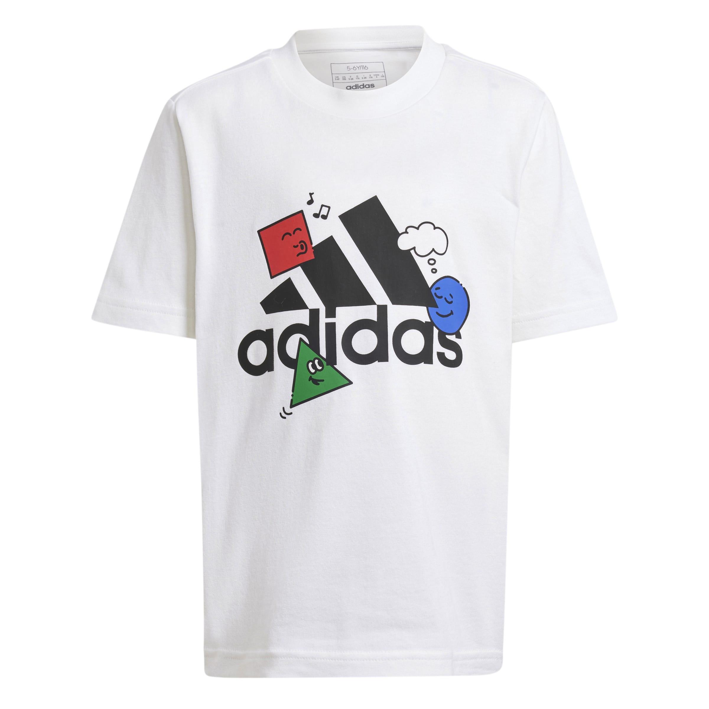 Kids Unisex Positivity Table Graphic T-Shirt, White, A901_ONE, large image number 0