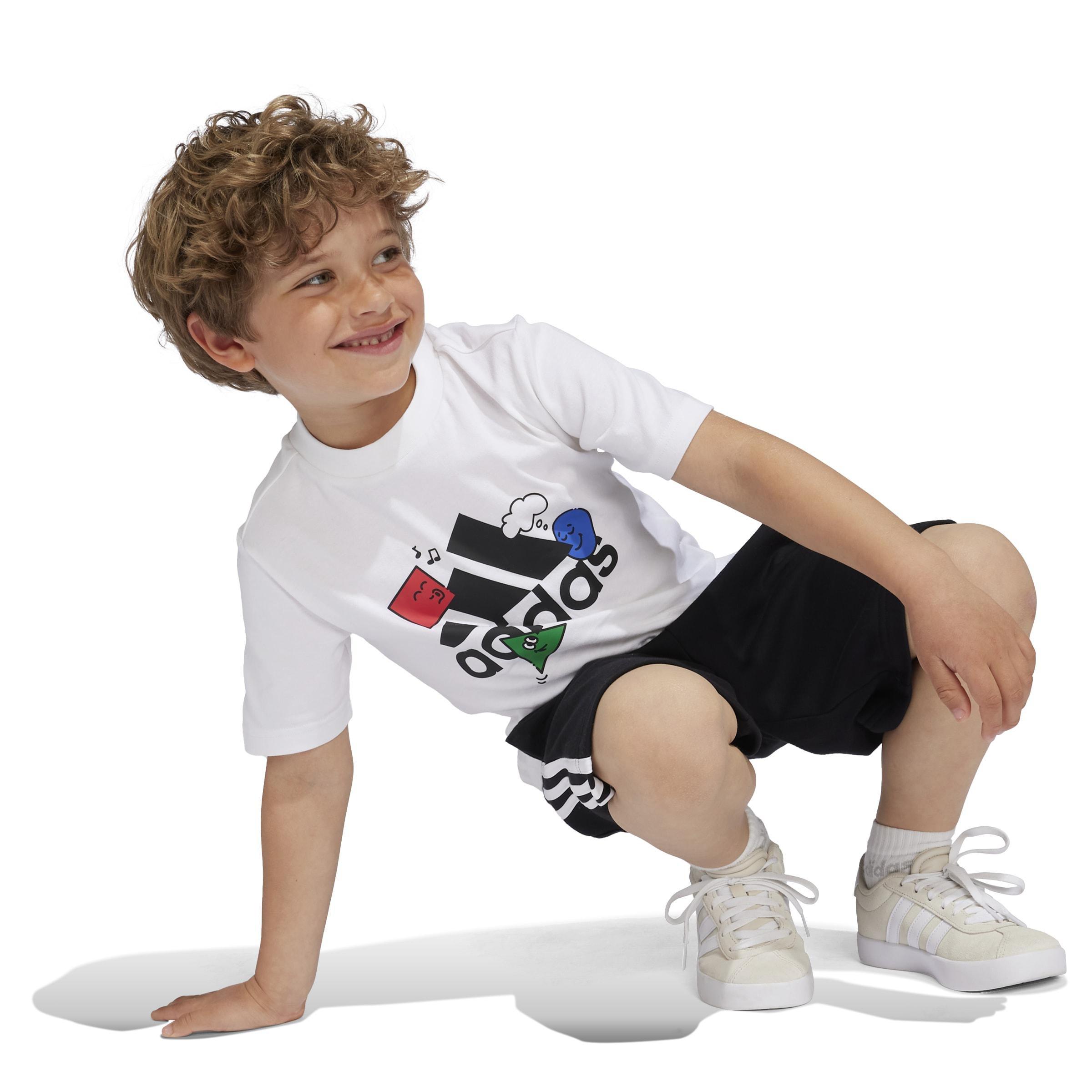Kids Unisex Positivity Table Graphic T-Shirt, White, A901_ONE, large image number 9