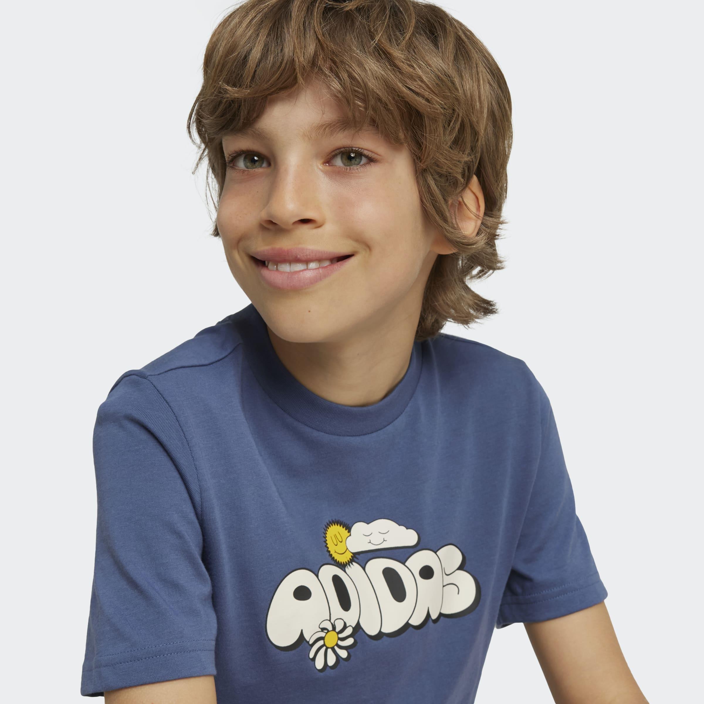 Unisex Kids Graphic T-Shirt, Blue, A901_ONE, large image number 3