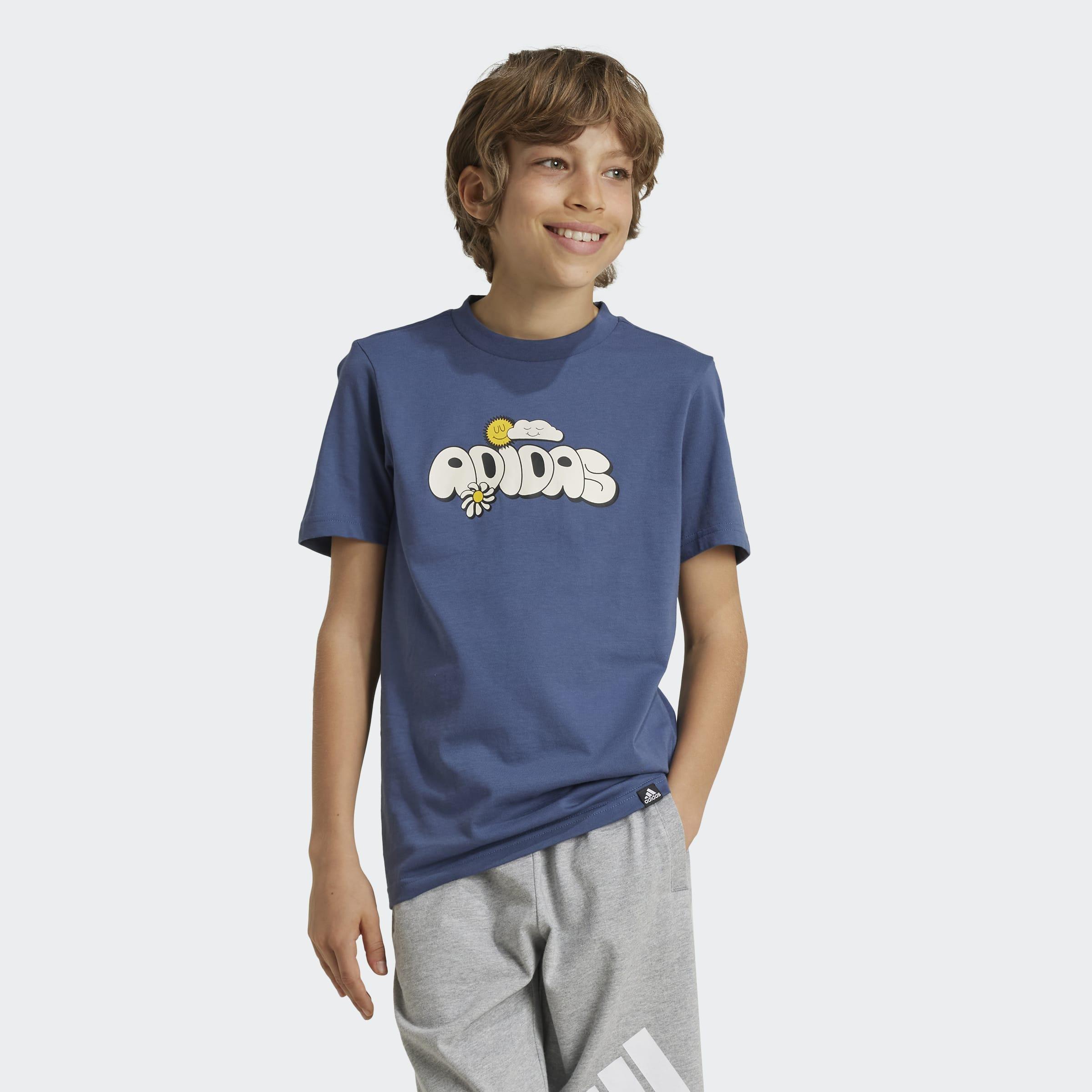 Unisex Kids Graphic T-Shirt, Blue, A901_ONE, large image number 5