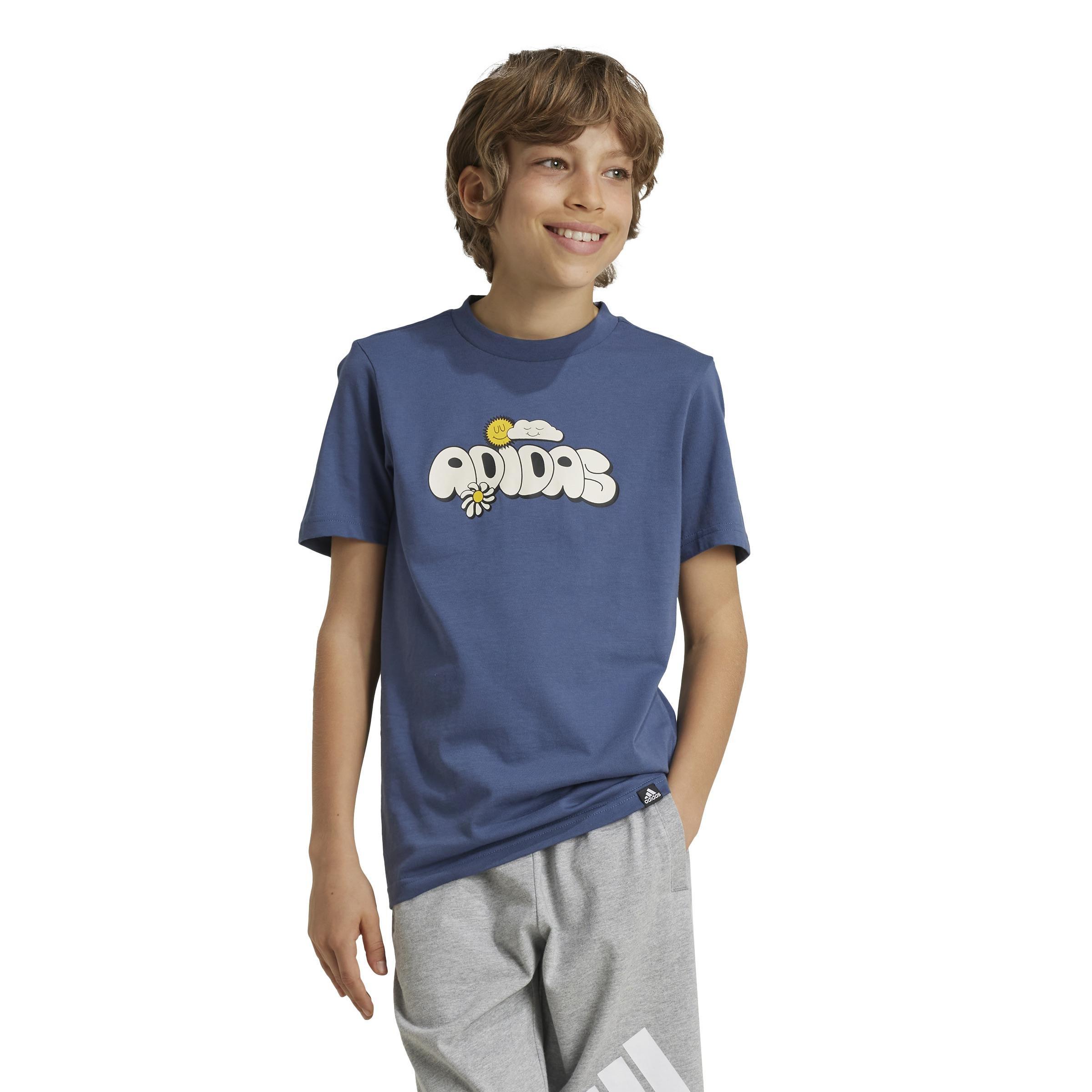 Unisex Kids Graphic T-Shirt, Blue, A901_ONE, large image number 12