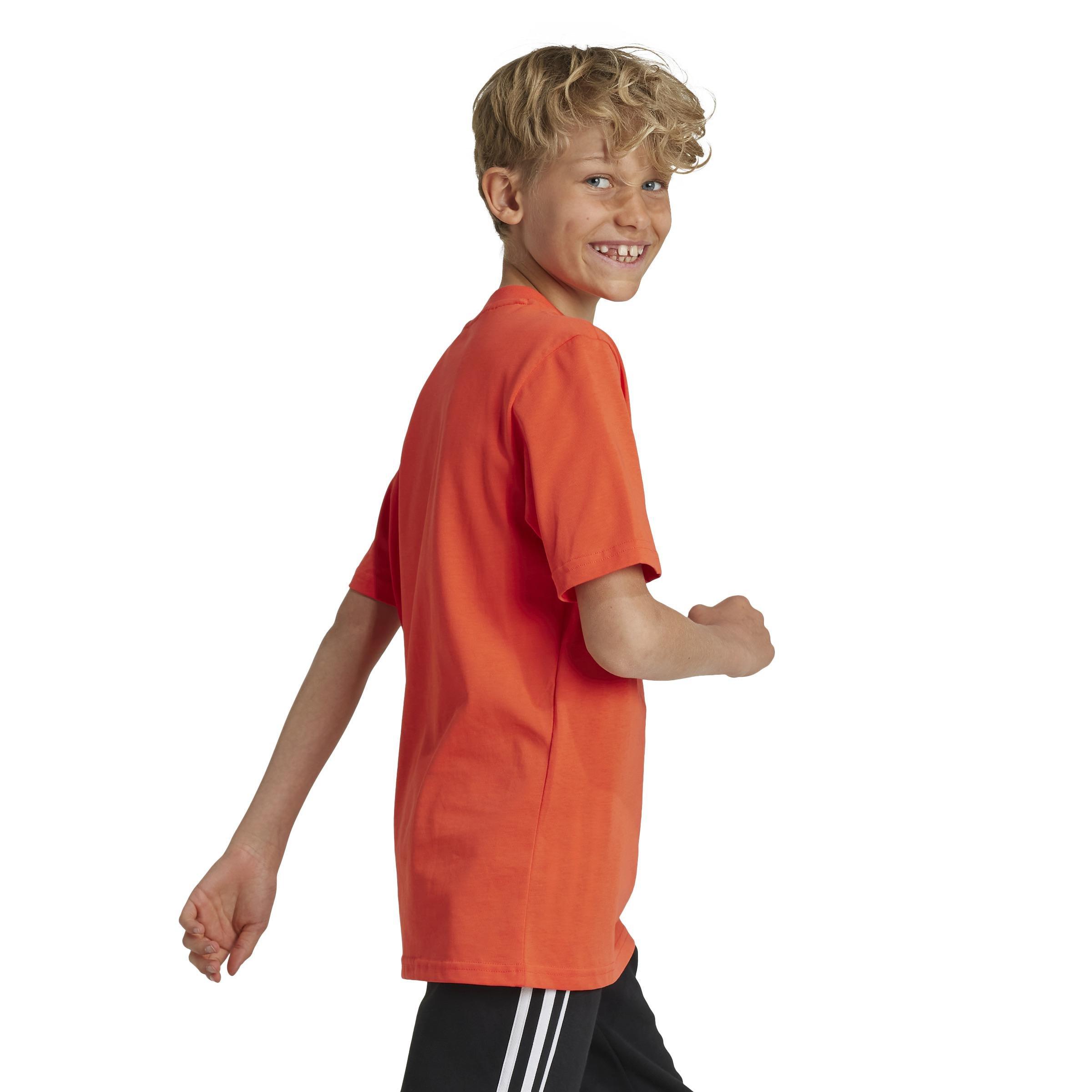 Unisex Kids Training Graphic T-Shirt, Red, , large image number 3