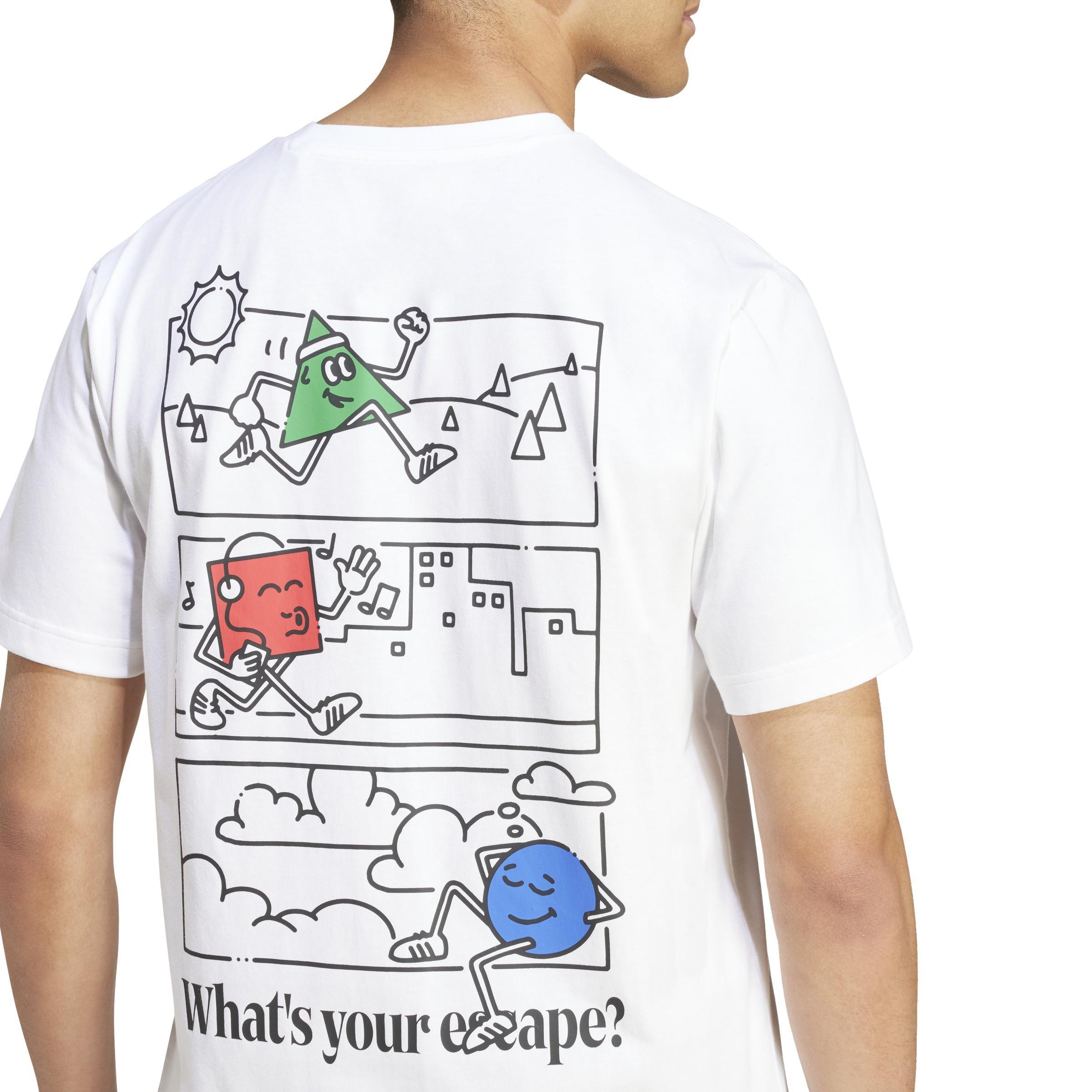 Positivity Shapes Graphic T-Shirt, White, A901_ONE, large image number 5