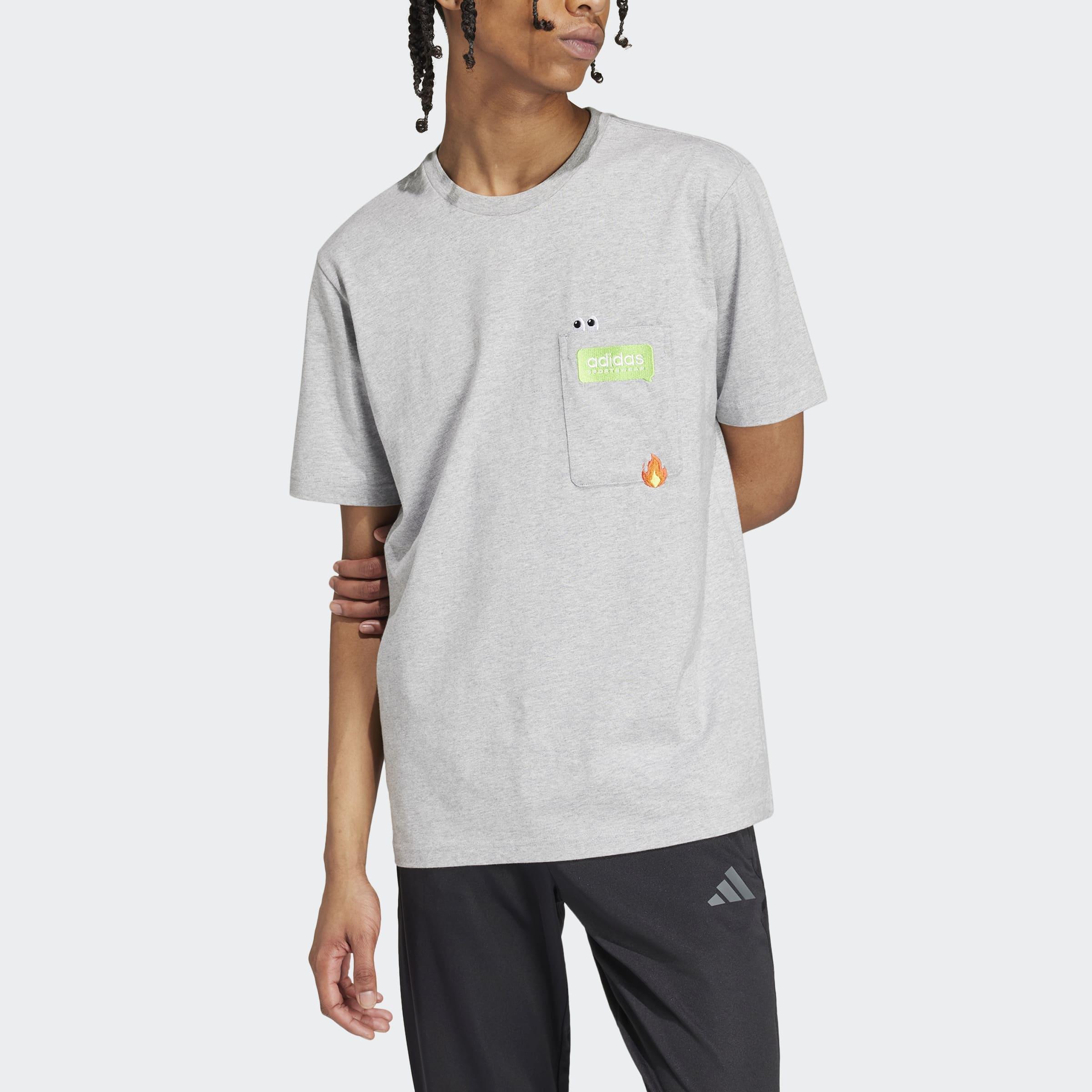 Remoji Pocket Graphic T-Shirt, Grey, A901_ONE, large image number 1