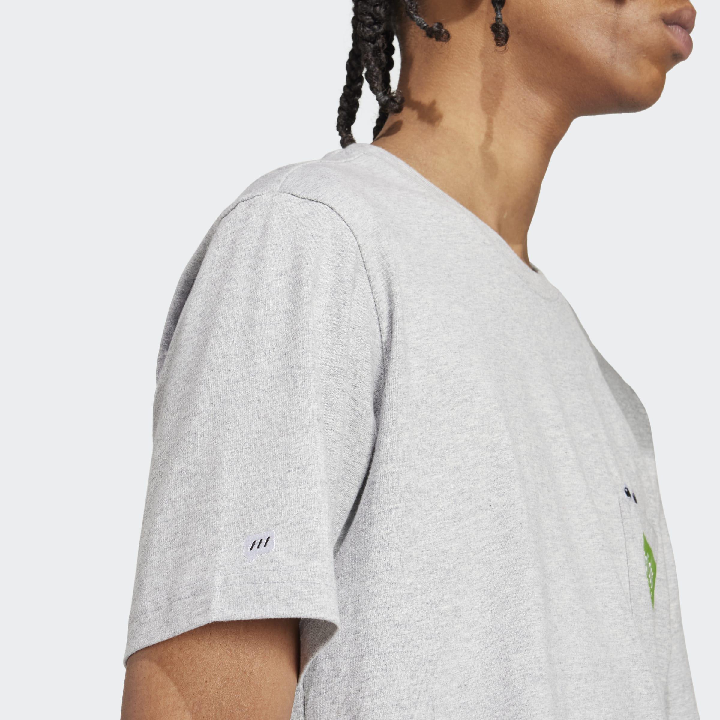 Remoji Pocket Graphic T-Shirt, Grey, A901_ONE, large image number 4