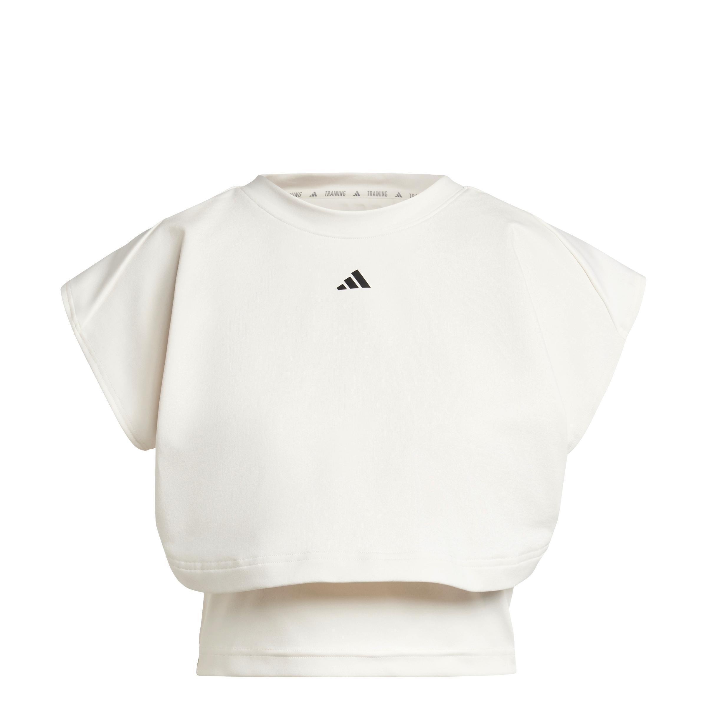 Power Boxy French Terry 3-Stripes Tank Top, White, A901_ONE, large image number 1