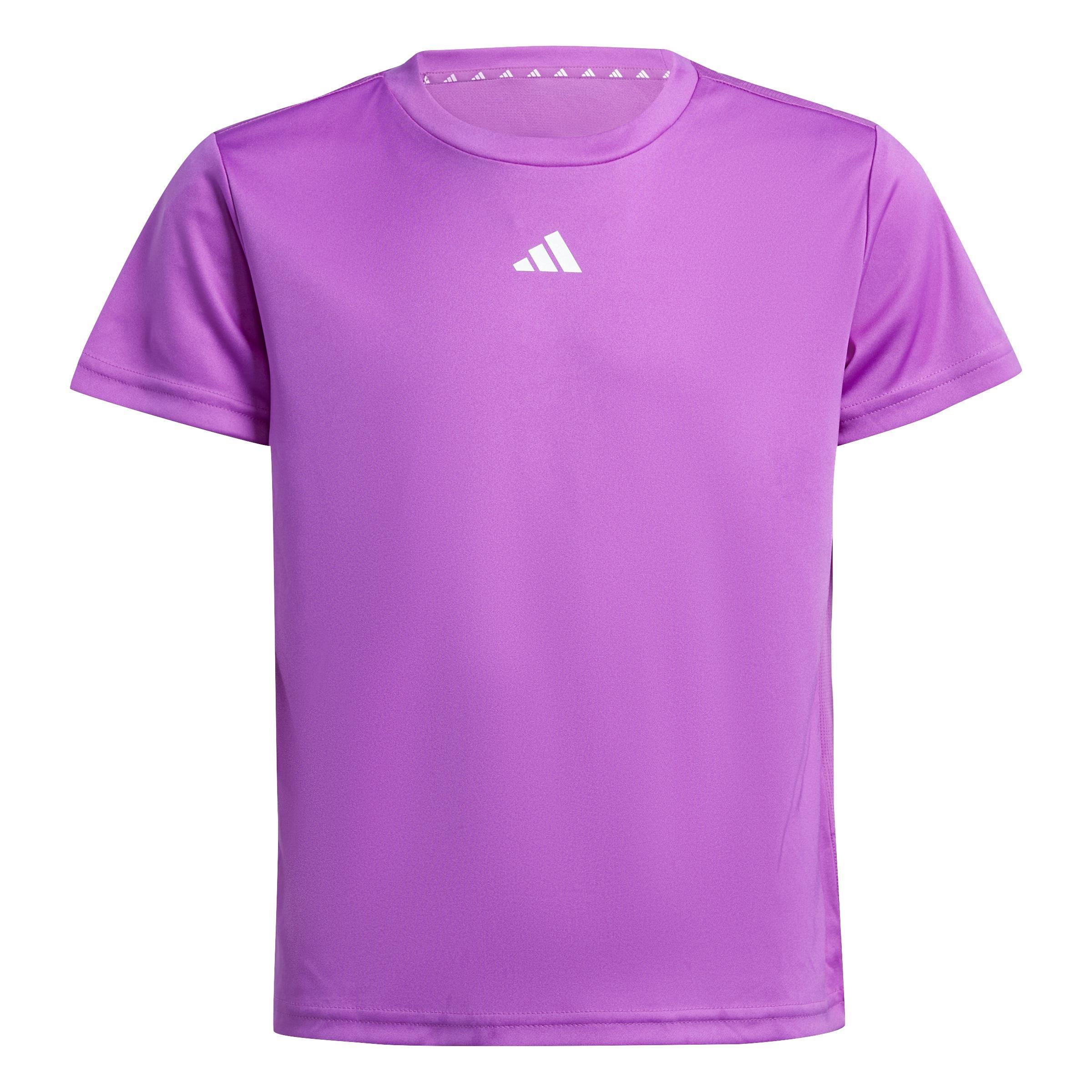 Kids Train Essentials Regular Fit Logo Training T-Shirt, Purple, , large image number 2