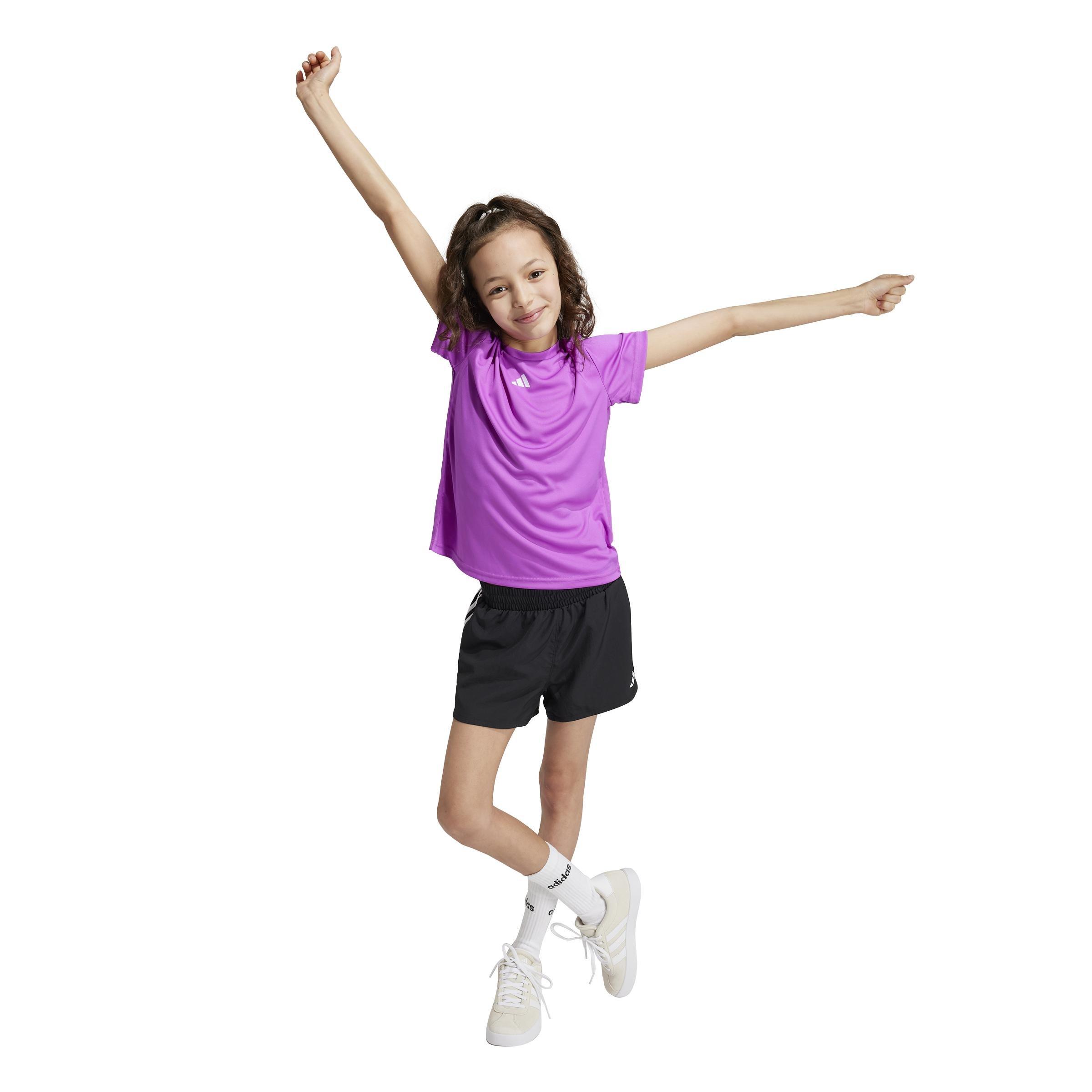 Kids Train Essentials Regular Fit Logo Training T-Shirt, Purple, , large image number 7