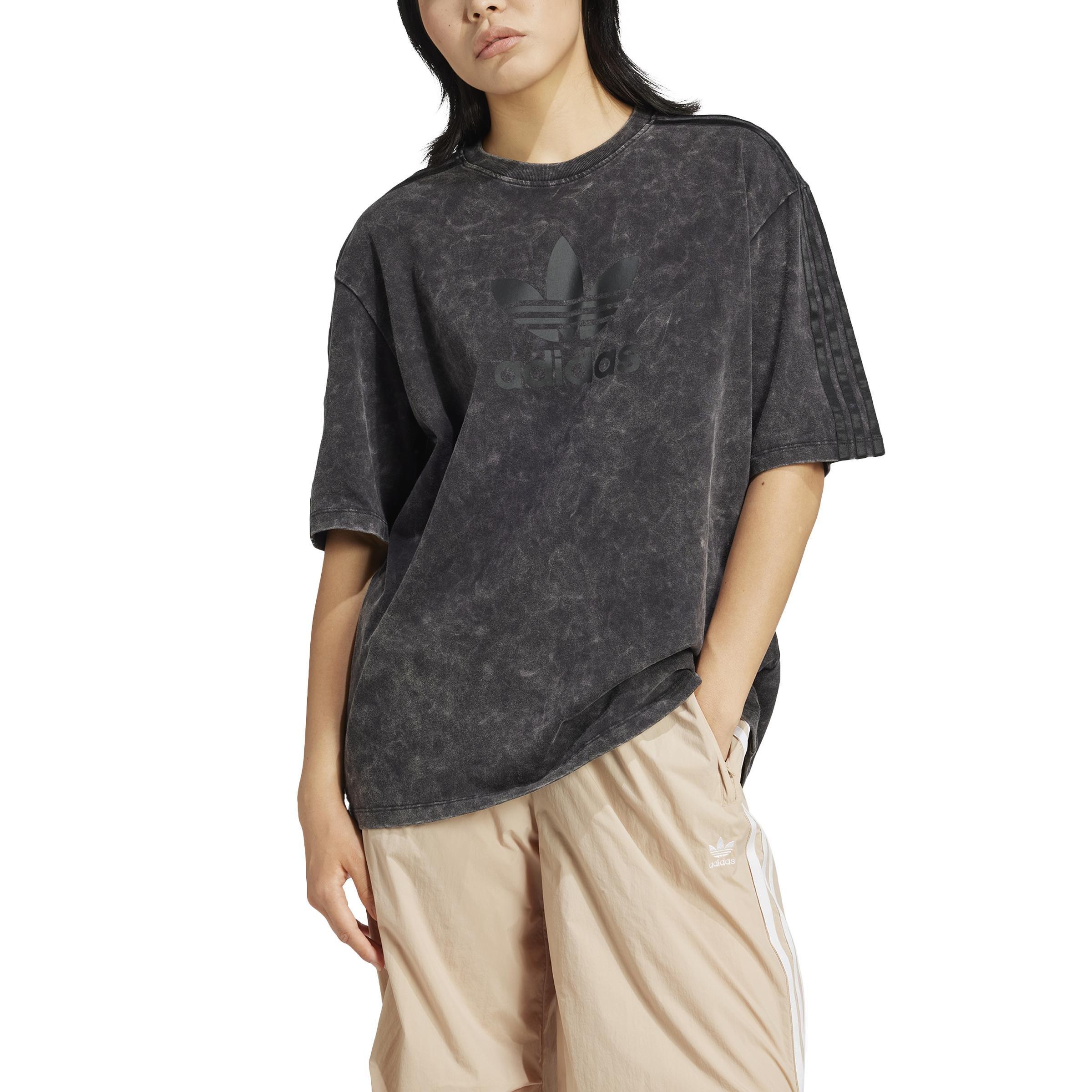 Washed-Out Boyfriend-Fit T-Shirt, Black, A901_ONE, large image number 2