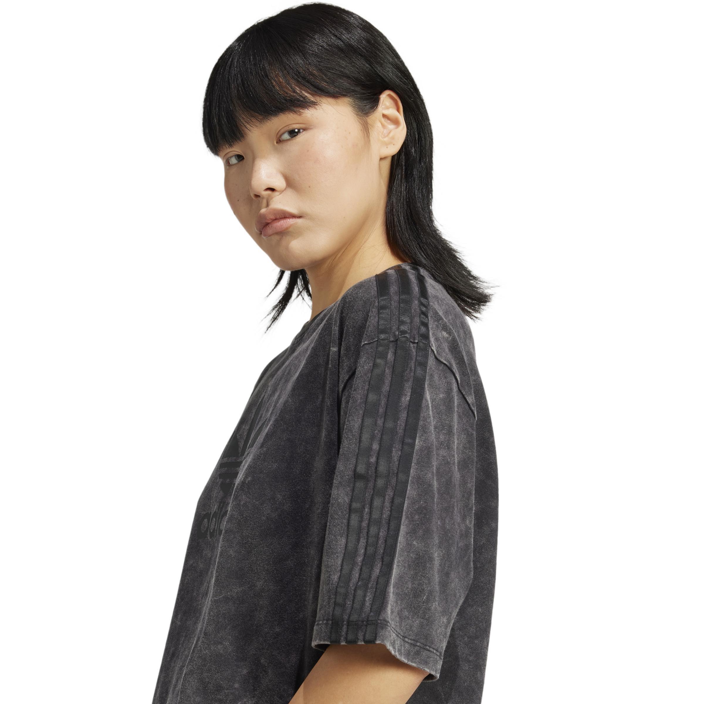 Washed-Out Boyfriend-Fit T-Shirt, Black, A901_ONE, large image number 5