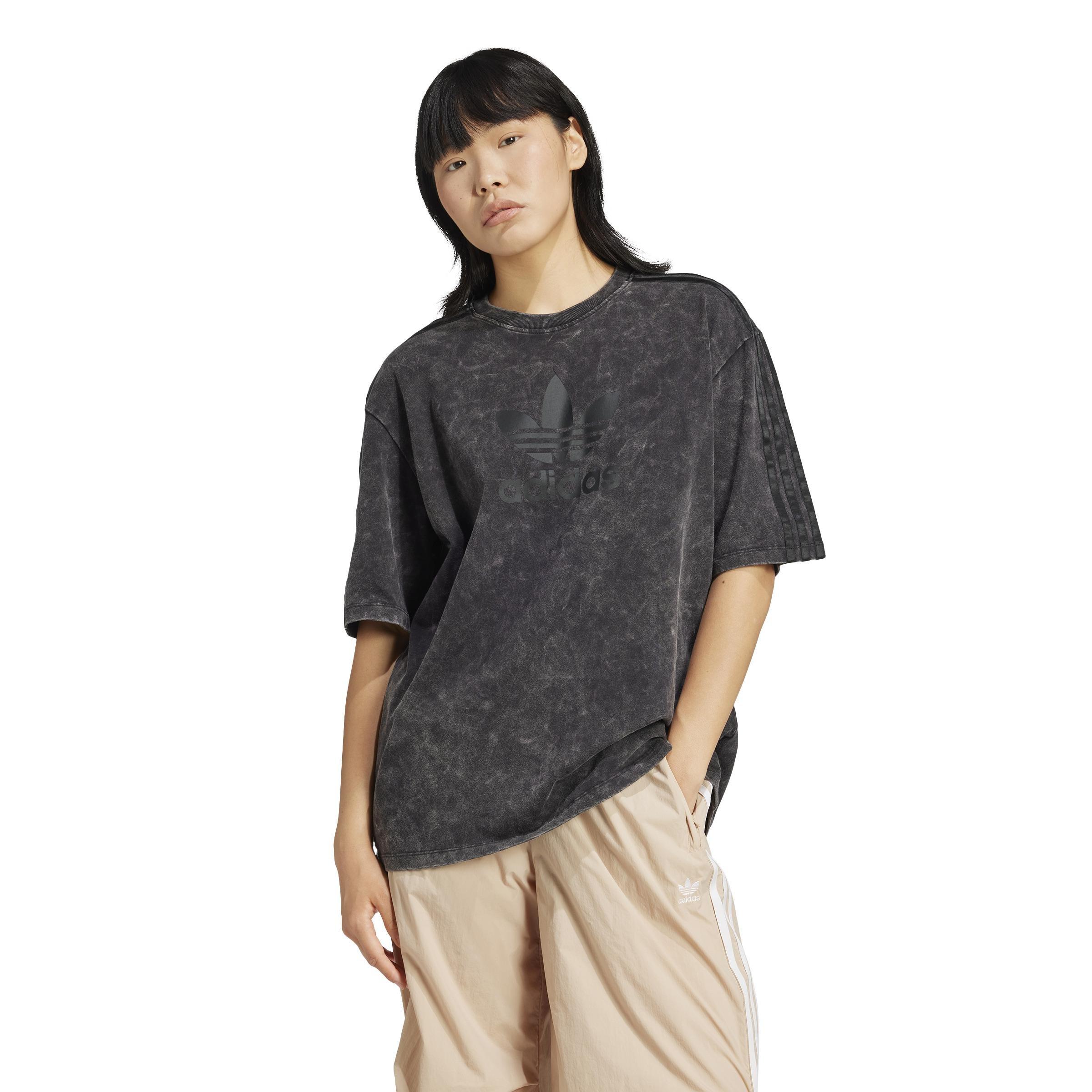 Washed-Out Boyfriend-Fit T-Shirt, Black, A901_ONE, large image number 7