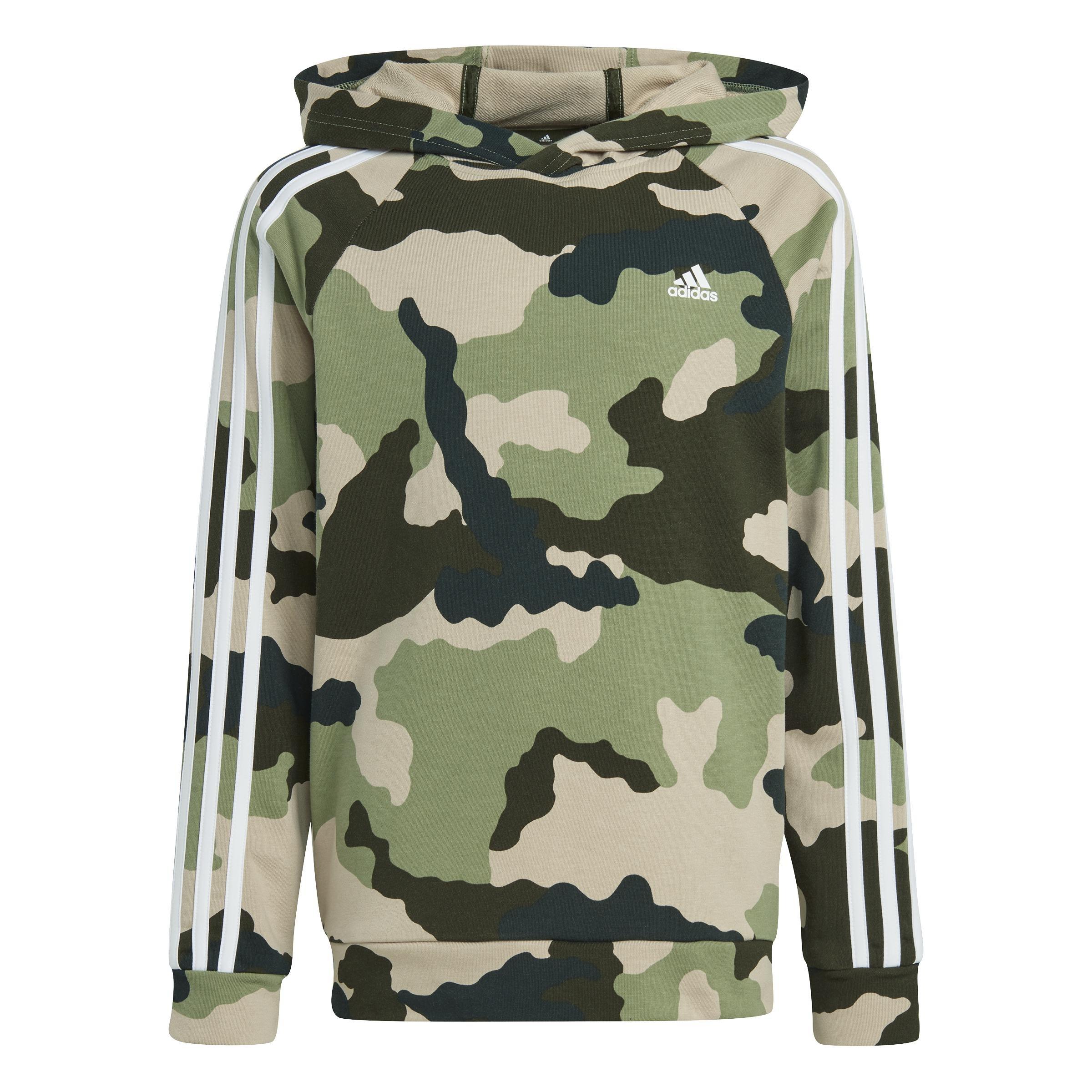 Unisex Kids Essentials Allover Print Hoodie, Green, , large image number 0