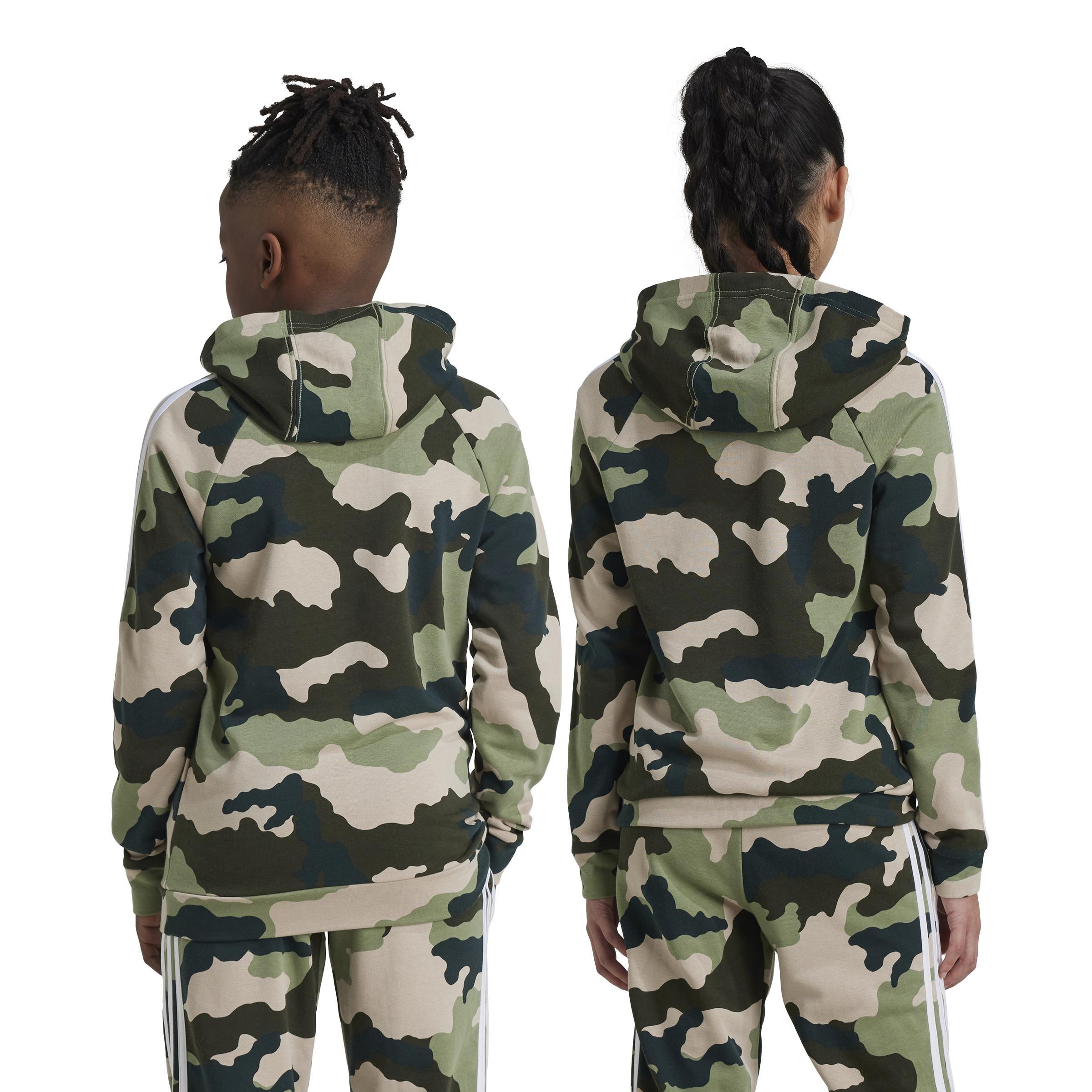 Unisex Kids Essentials Allover Print Hoodie, Green, A901_ONE, large image number 2