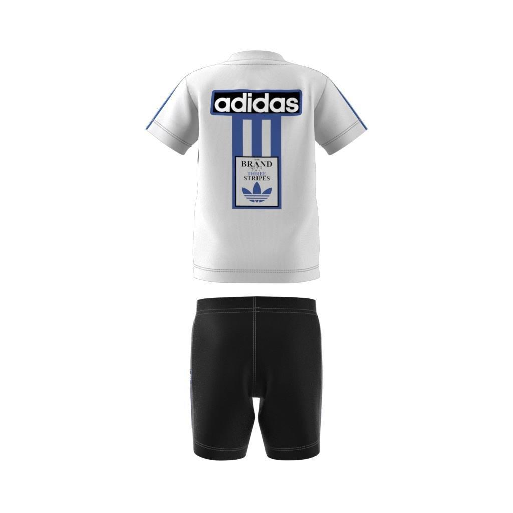 Unisex Kids Adibreak Shorts Tee Set, White, , large image number 7