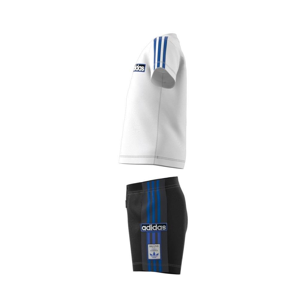 Unisex Kids Adibreak Shorts Tee Set, White, , large image number 11