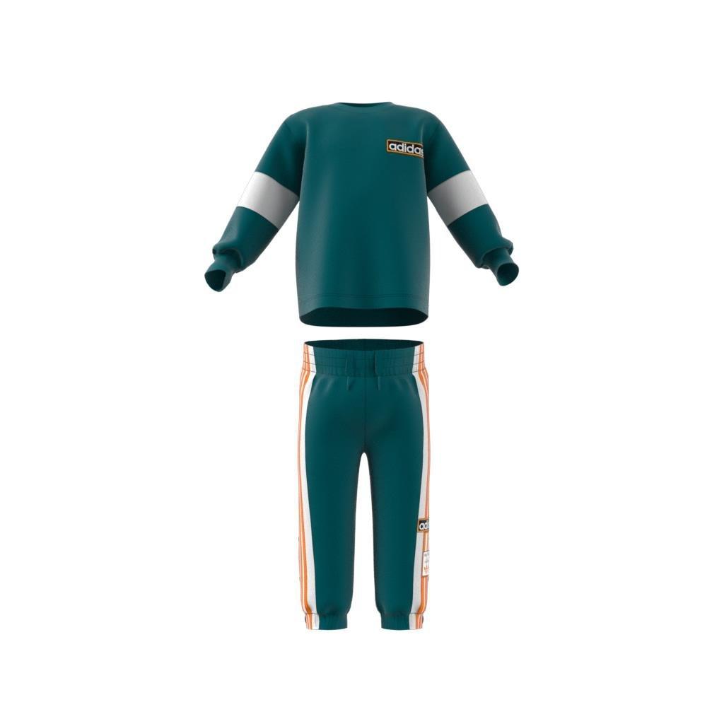Unisex Kids Adibreak Crew Set, Turquoise, A901_ONE, large image number 10