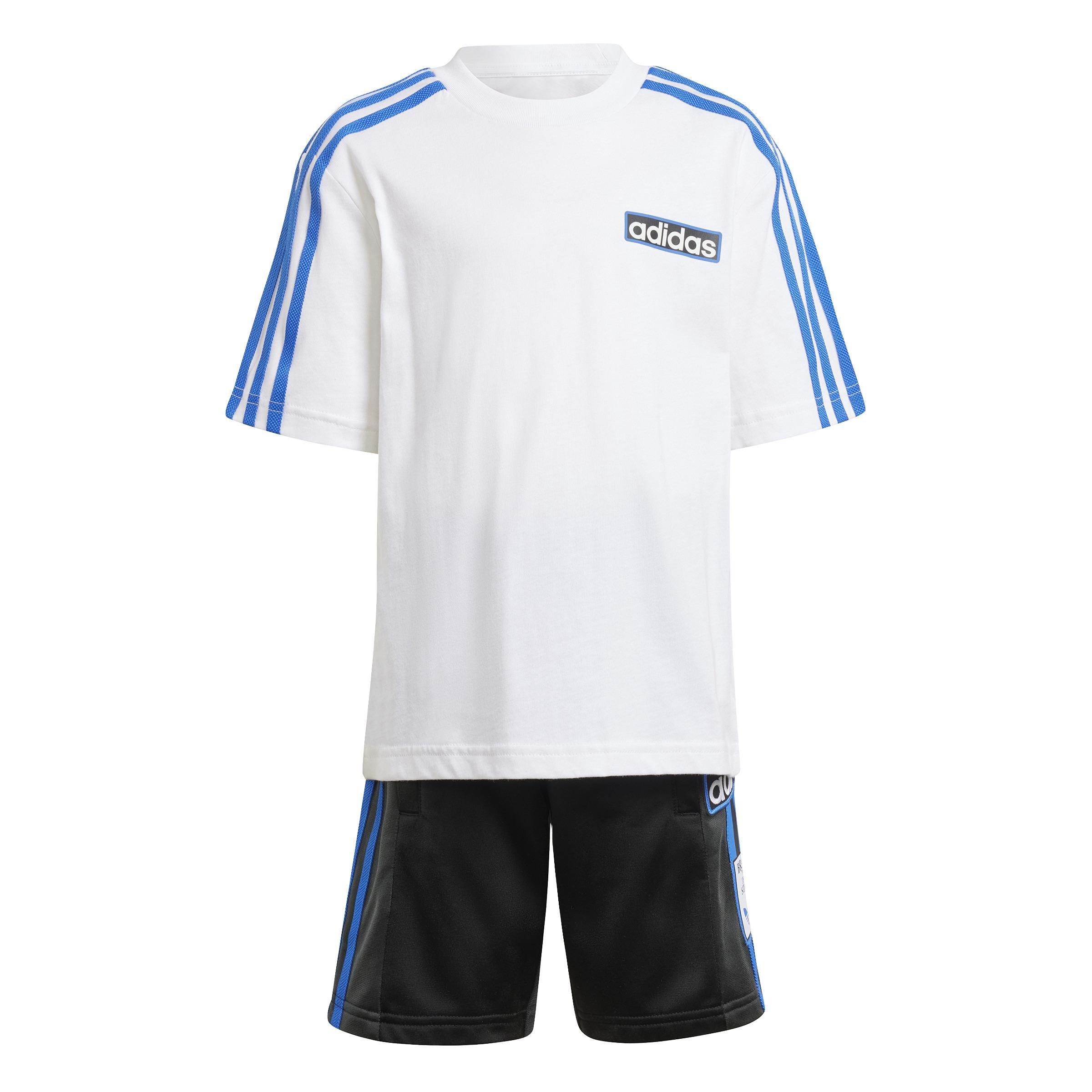 Unisex Kids Shorts Tee Set, White, A901_ONE, medium