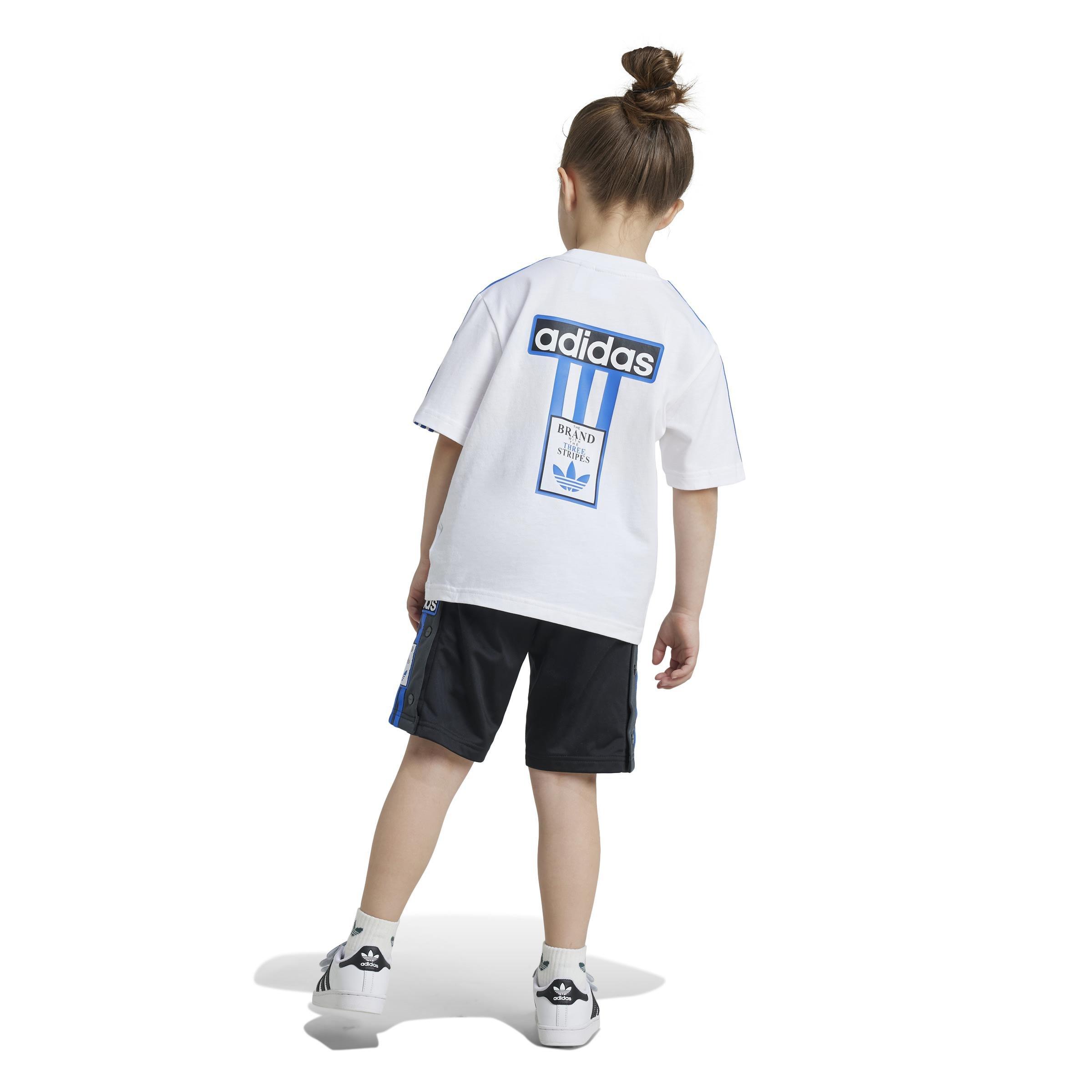 Unisex Kids Shorts Tee Set, White, A901_ONE, medium