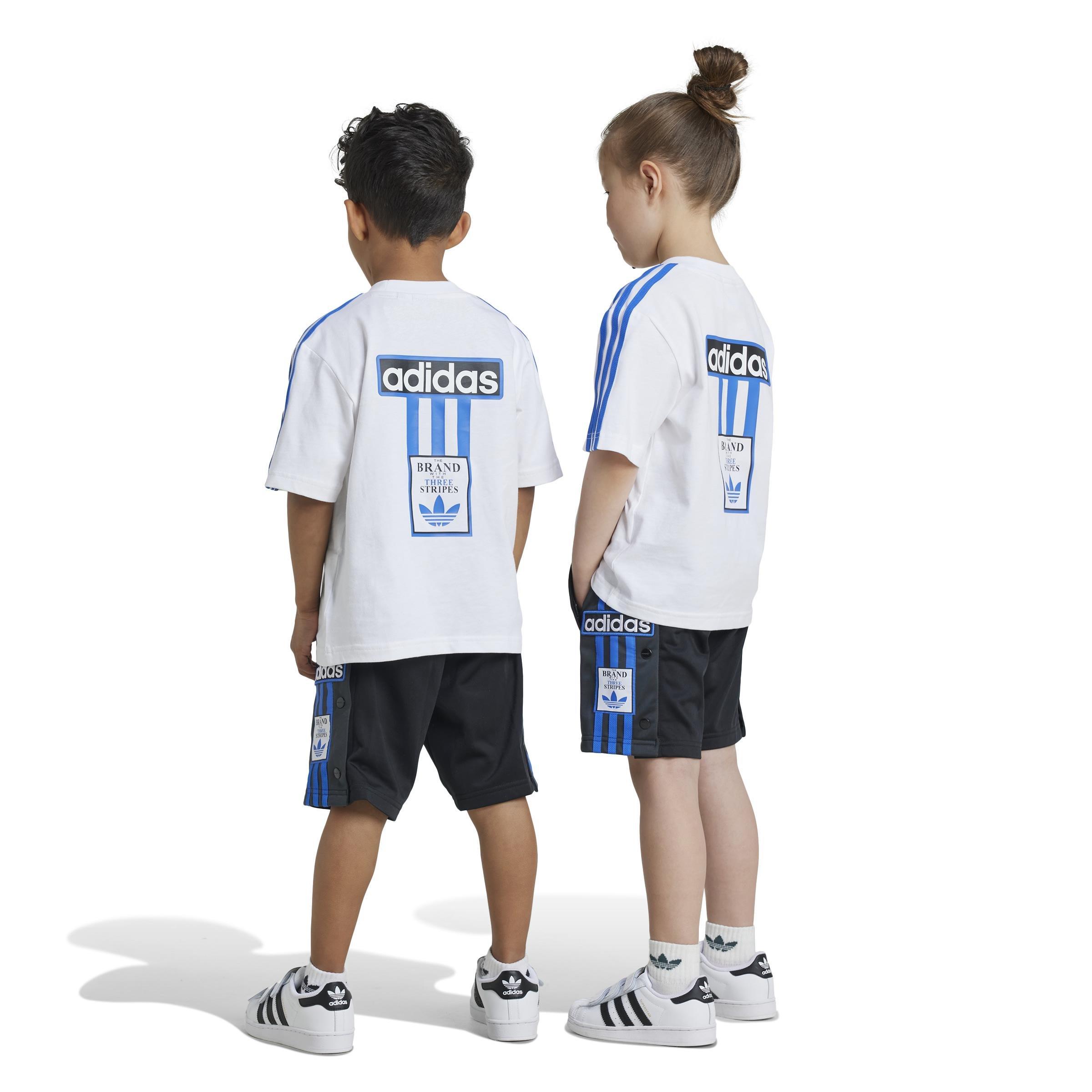 Unisex Kids Shorts Tee Set, White, A901_ONE, medium