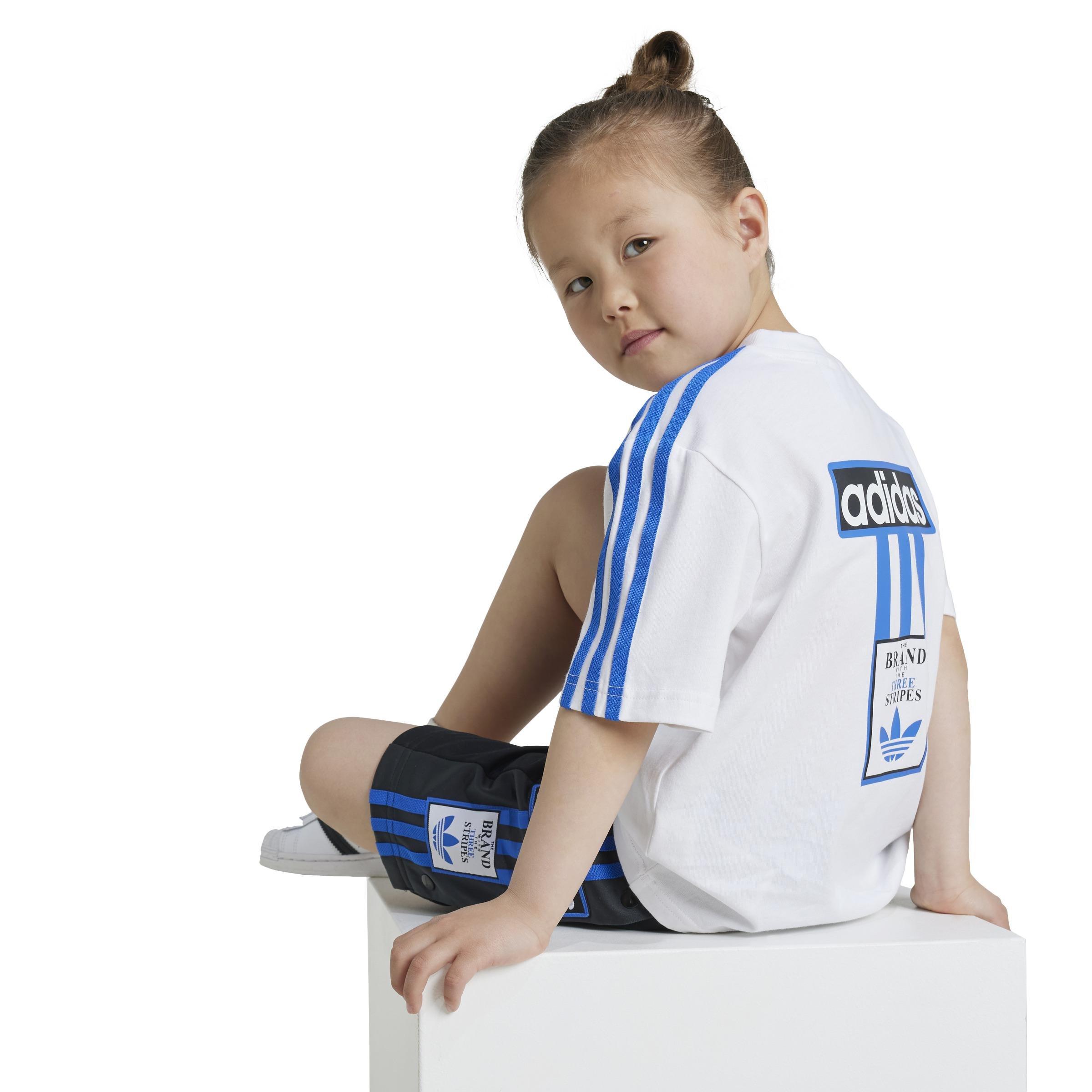 Unisex Kids Shorts Tee Set, White, A901_ONE, large image number 3