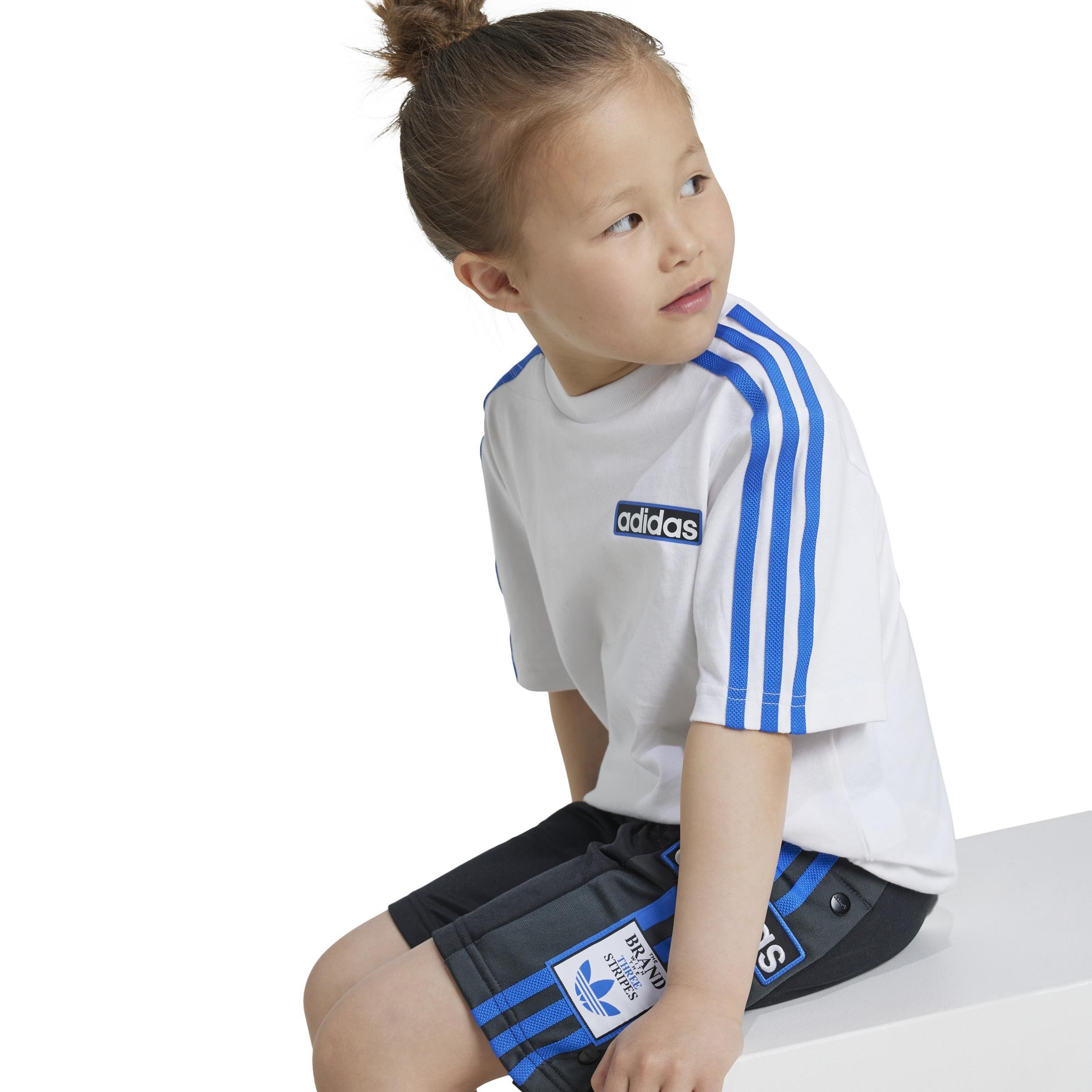 Unisex Kids Shorts Tee Set, White, A901_ONE, large image number 4