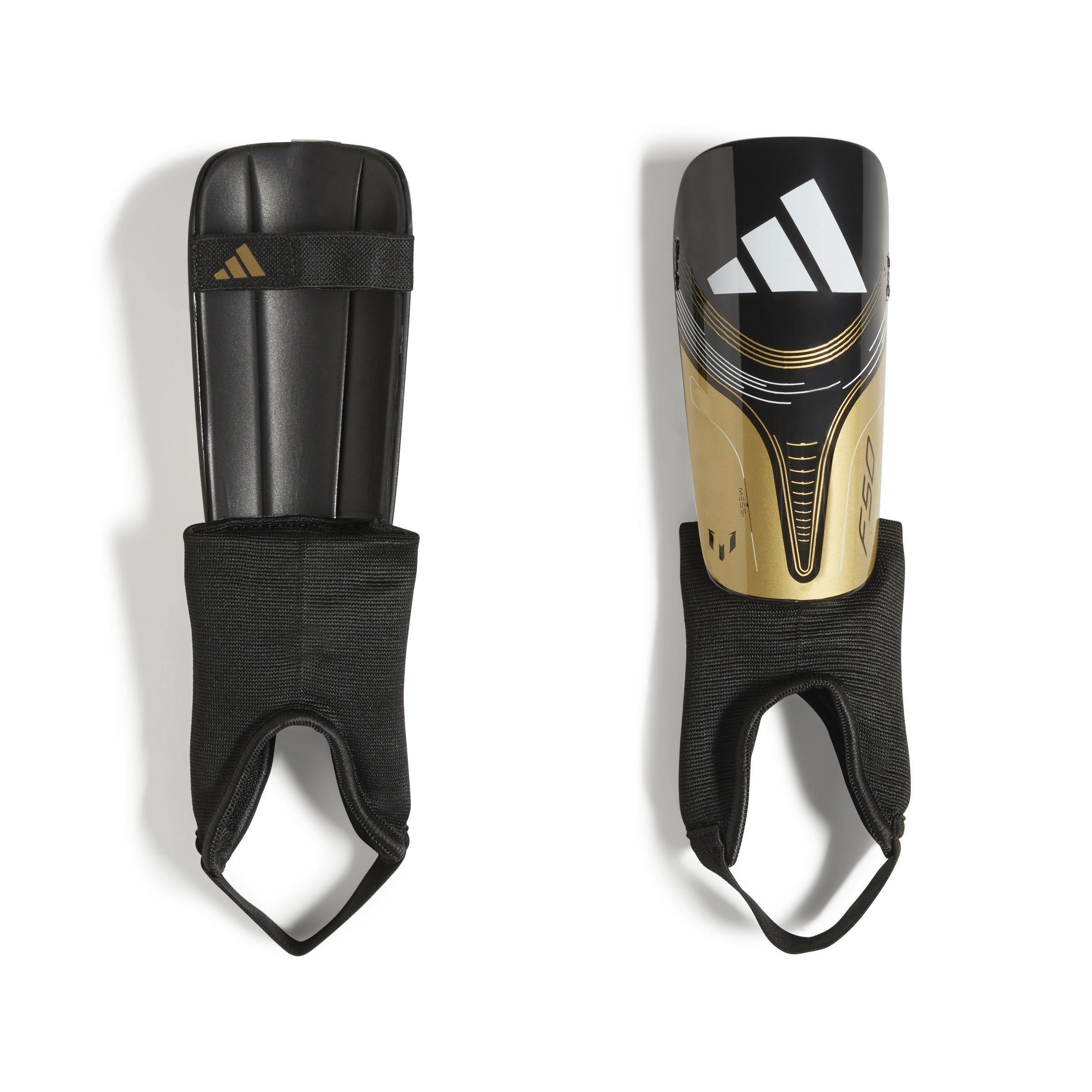 Unisex Kids Messi Match Shin Guards, Black, A901_ONE, medium