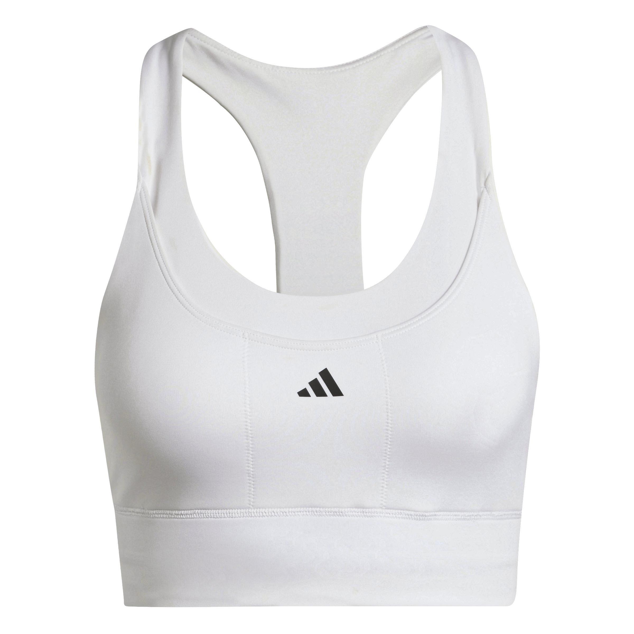 Run Pocket Medium-Support Bra, White, A901_ONE, large image number 0