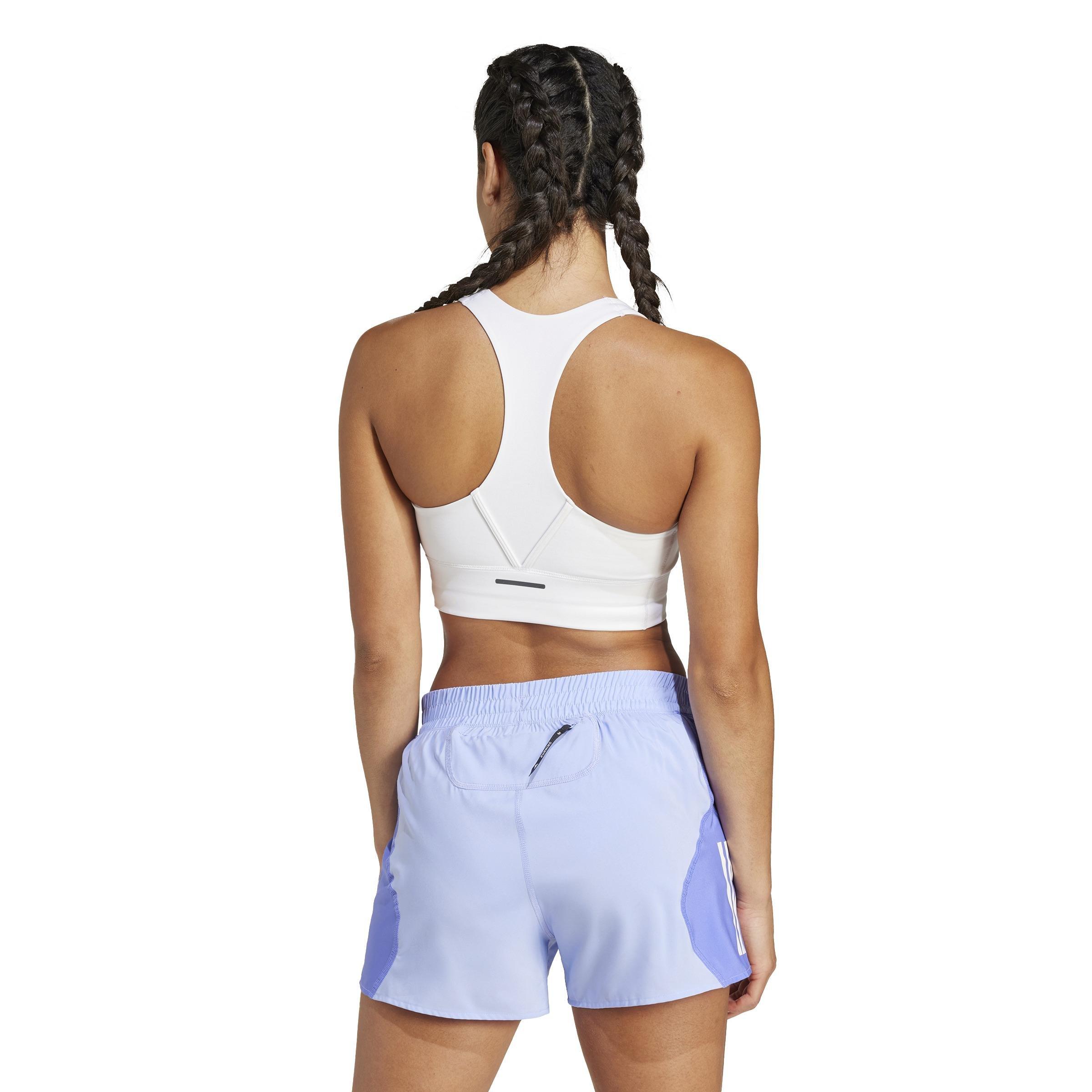 Run Pocket Medium-Support Bra, White, A901_ONE, large image number 4