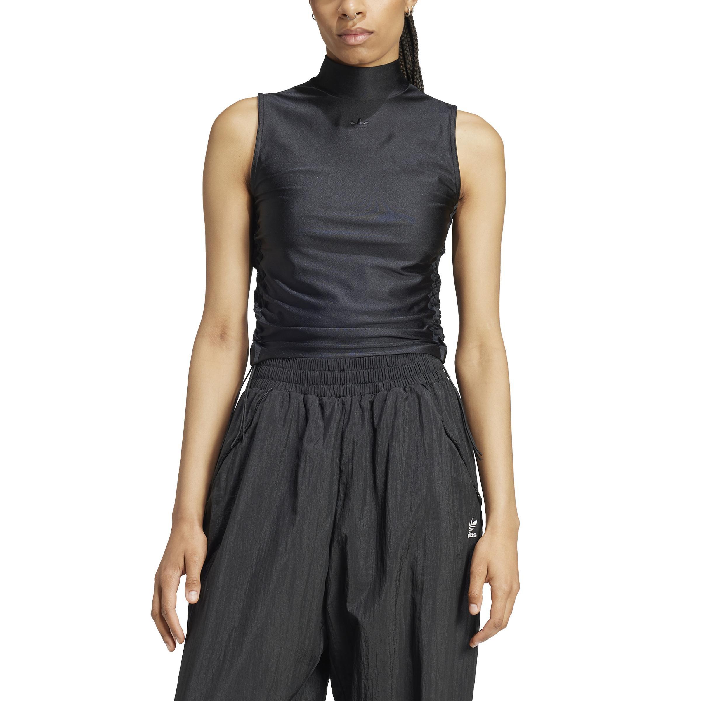 Ruched 3-Stripes Crop Top, Multicolour, A901_ONE, large image number 1