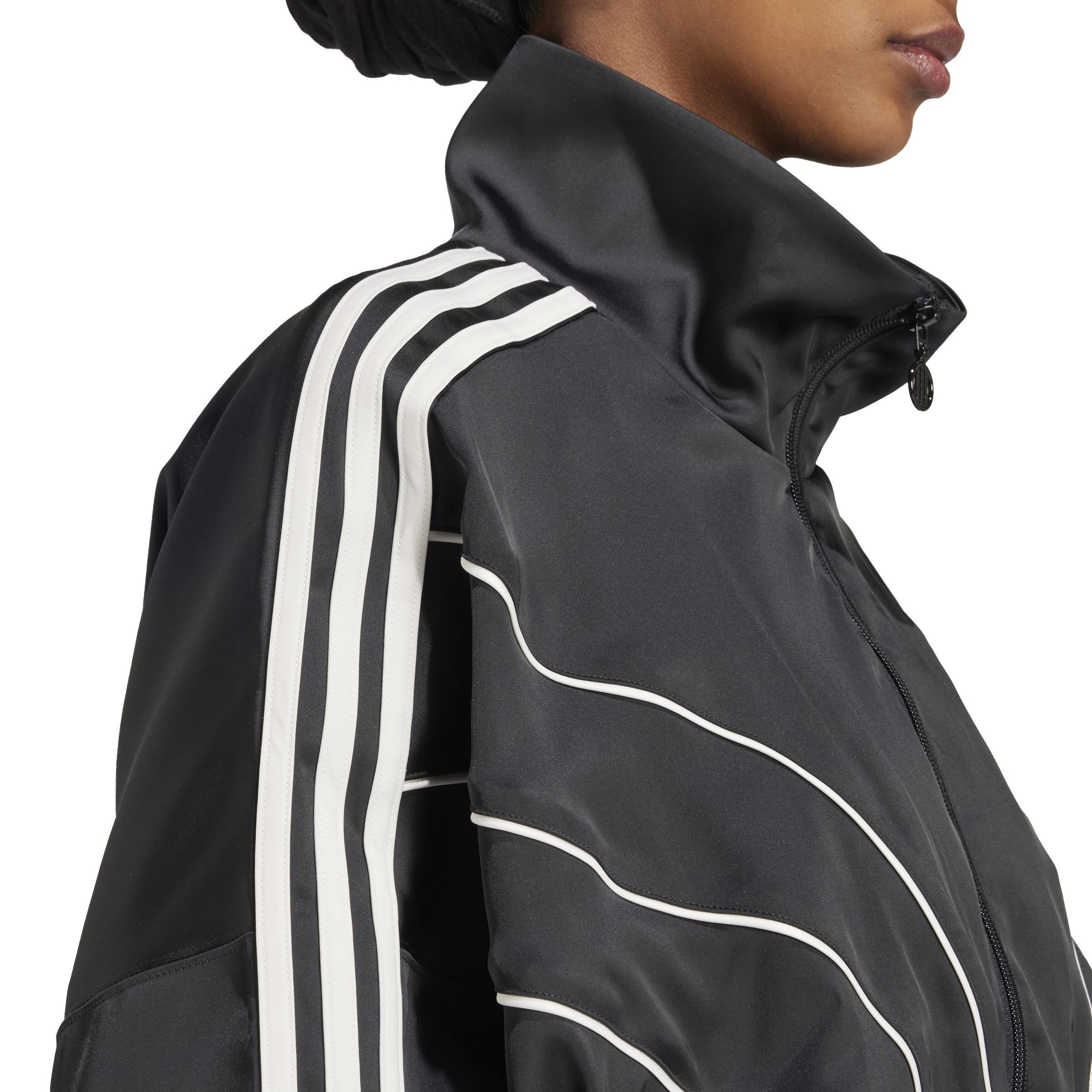 Piping Loose Crop Track Top, Black, A901_ONE, large image number 4